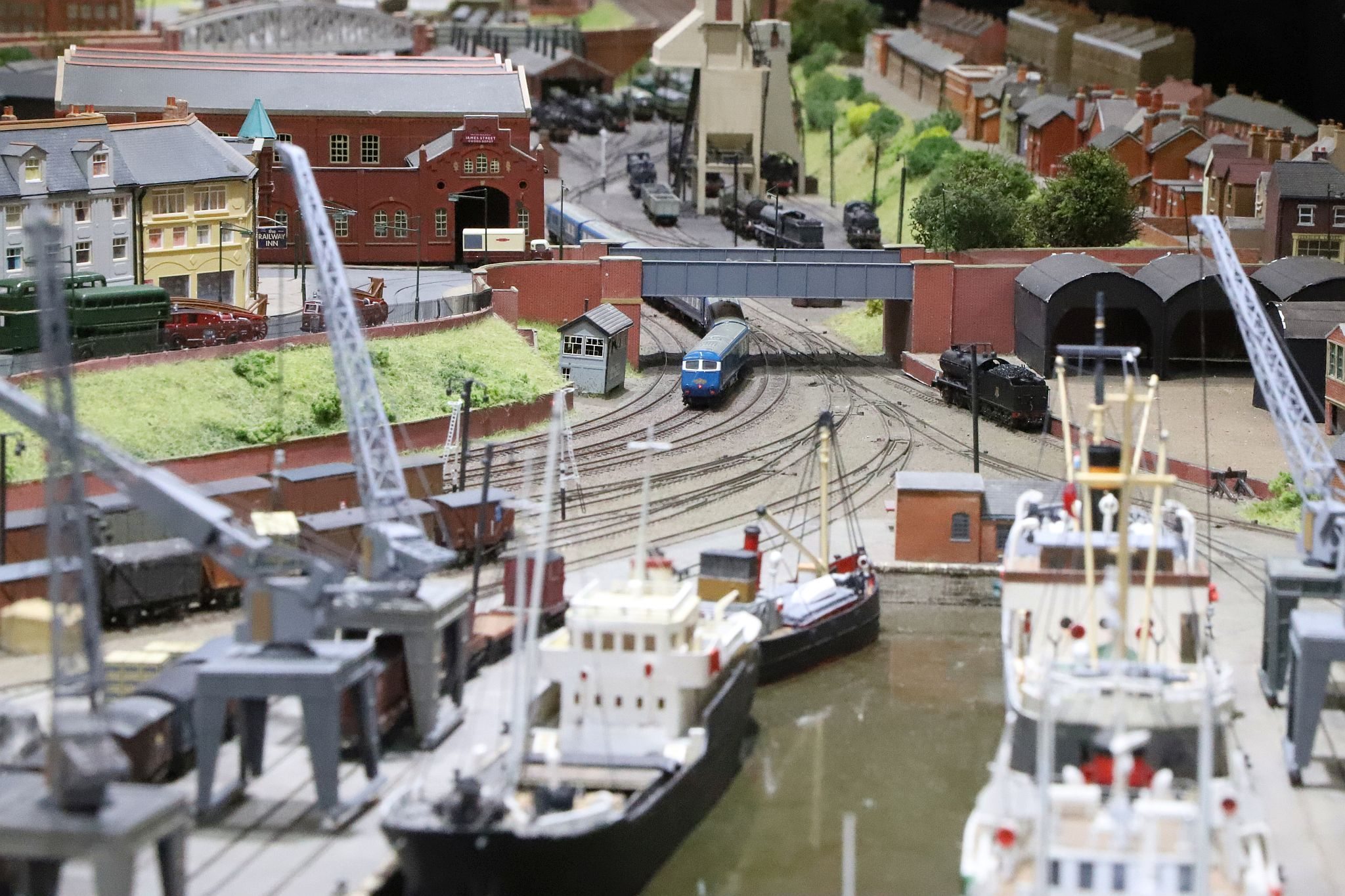 James Street N Gauge model railway layout. 2023 London Festival of Railway Modelling, Alexandra Palace, London
