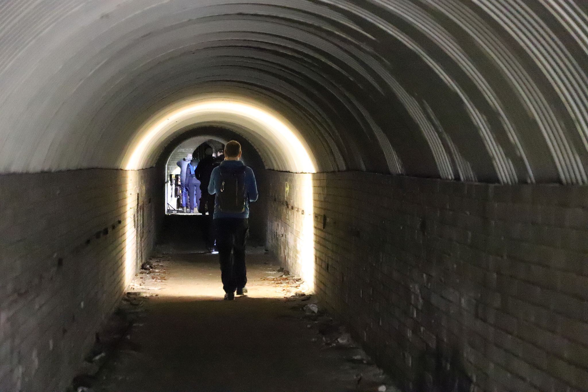 Short Brothers world war two aircraft factory air raid shelter tunnels in Rochester, Kent. 08-Apr-2023.