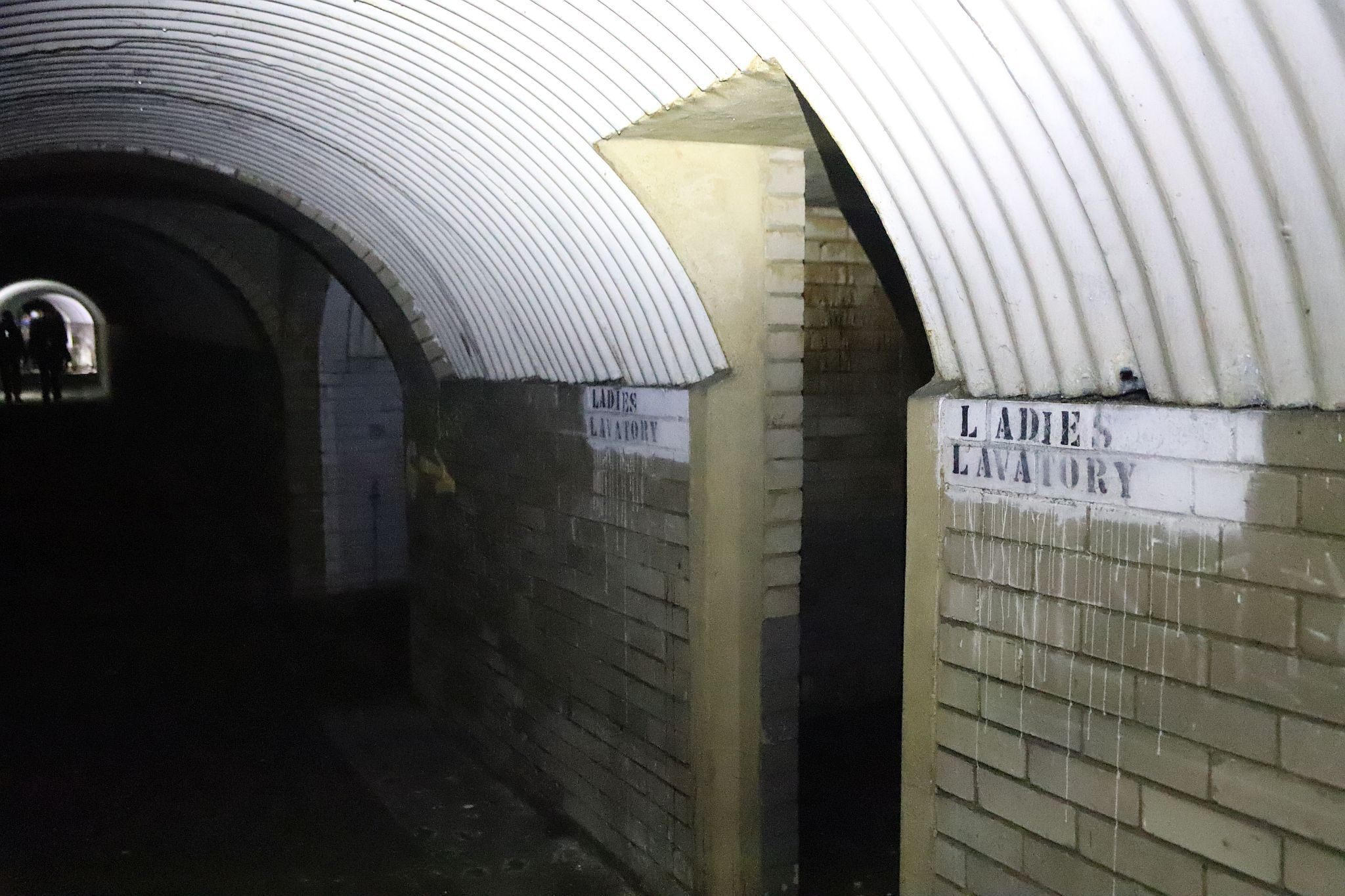 Short Brothers world war two aircraft factory air raid shelter tunnels in Rochester, Kent. 08-Apr-2023.