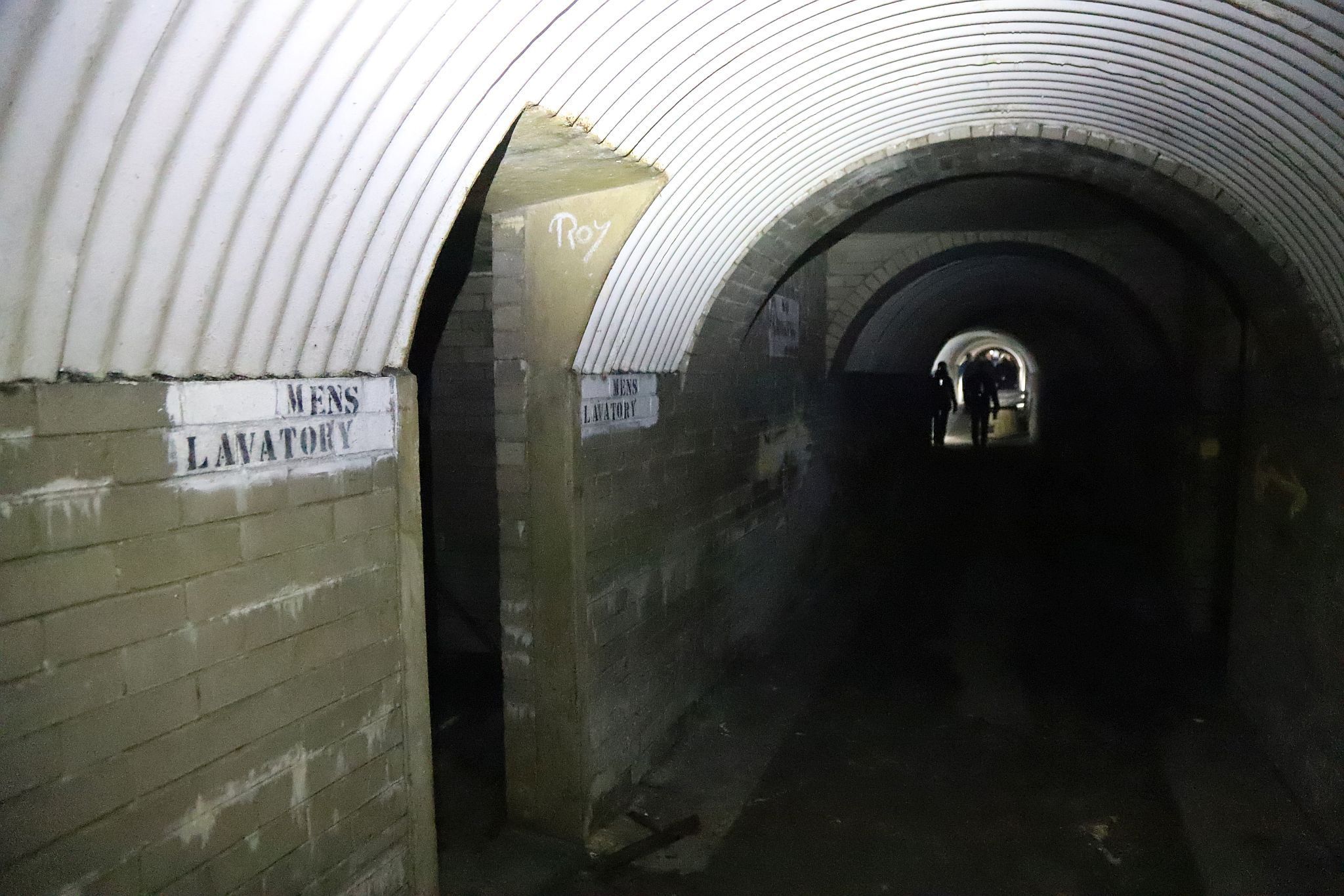 Short Brothers world war two aircraft factory air raid shelter tunnels in Rochester, Kent. 08-Apr-2023.