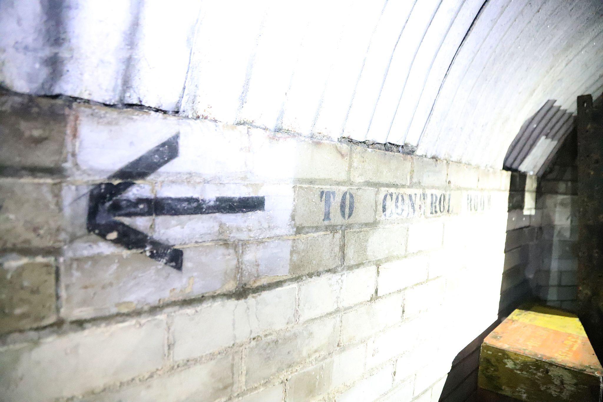 Short Brothers world war two aircraft factory air raid shelter tunnels in Rochester, Kent. 08-Apr-2023.