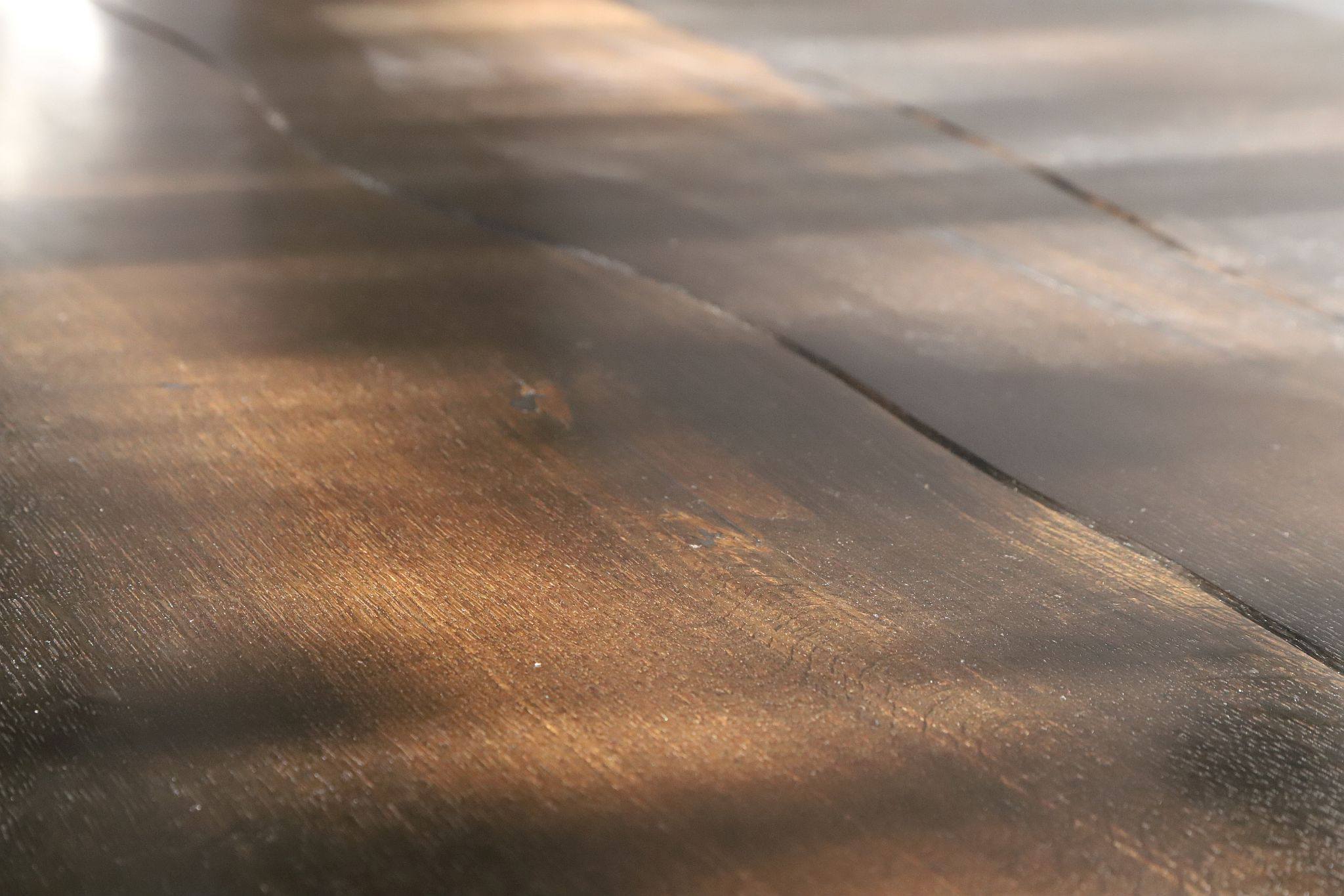 The Fenland Table, a table for the nation, at Rochester Cathedral in Kent, on 09-Apr-2023. A table that took ten years to make using planks cut from a 5,000 year old tree trunk.
