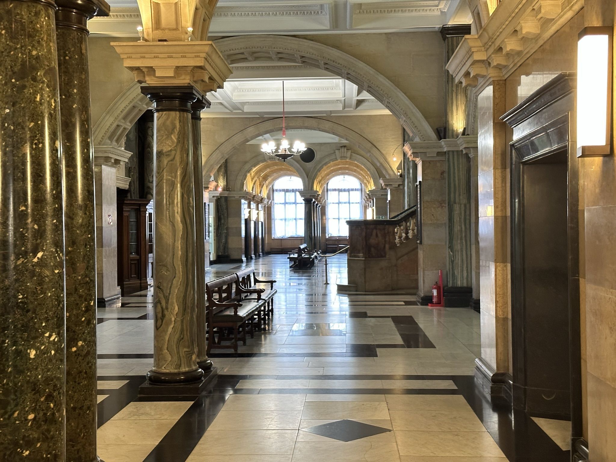 Interior of The Old Bailey, Central Criminal Court. Located in the City of London on the site of Newgate prison.