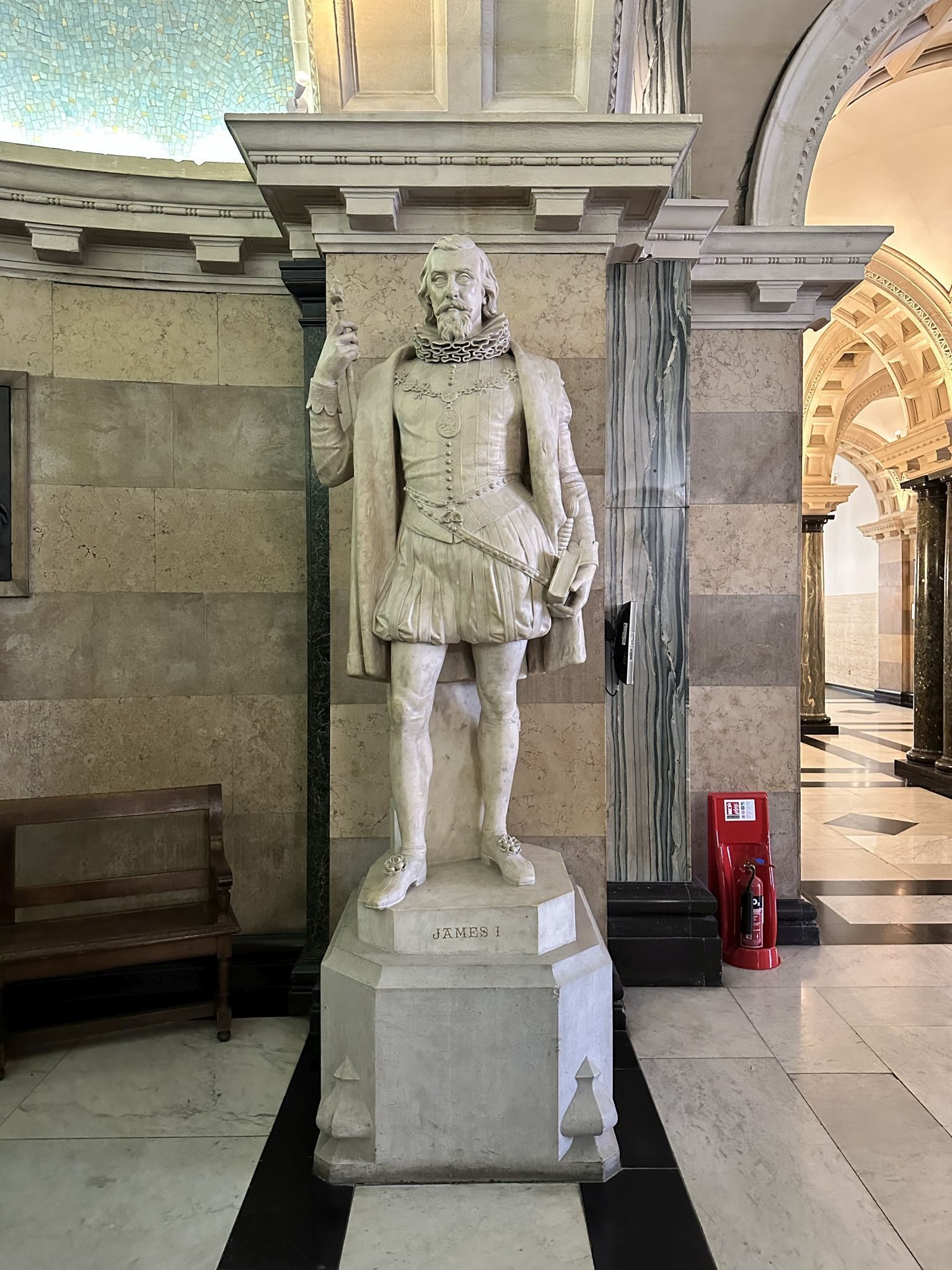 Interior of The Old Bailey, Central Criminal Court. Located in the City of London on the site of Newgate prison.