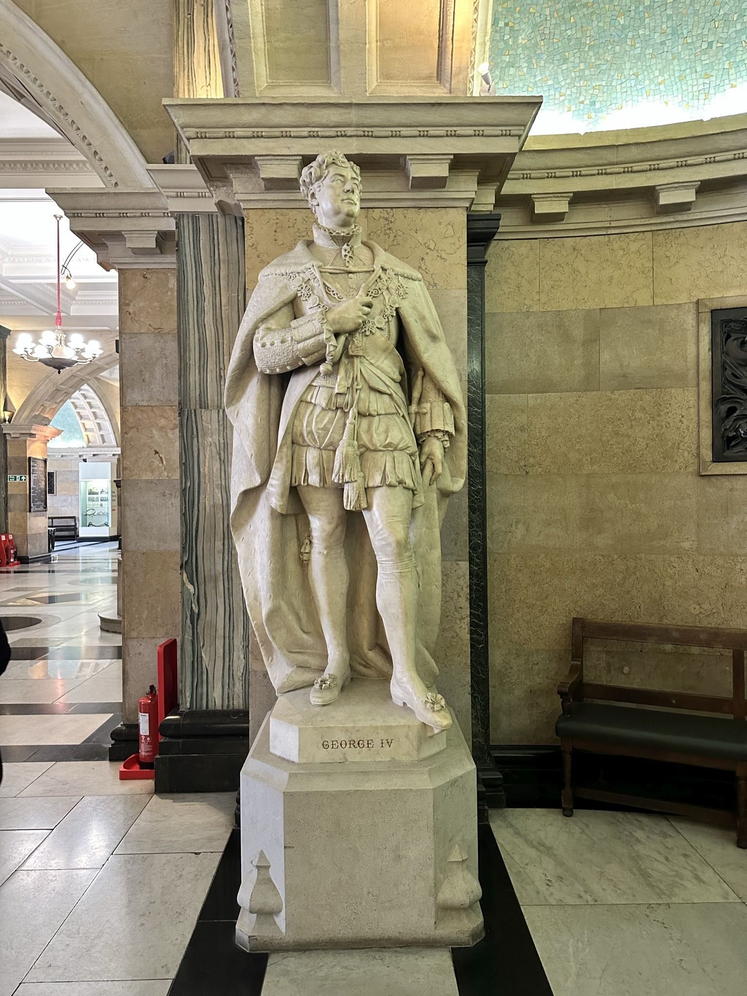 Interior of The Old Bailey, Central Criminal Court. Located in the City of London on the site of Newgate prison.