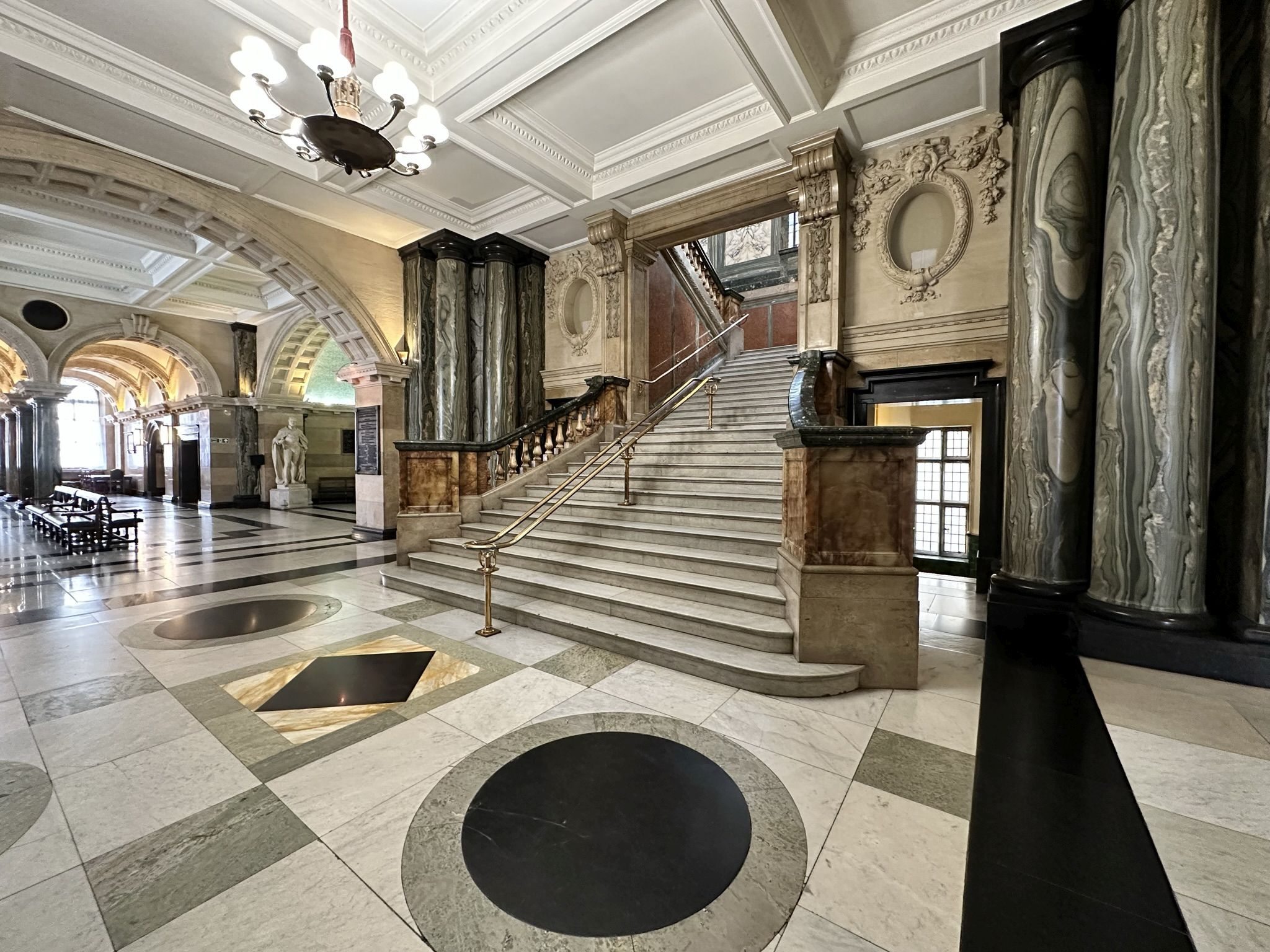 Interior of The Old Bailey, Central Criminal Court. Located in the City of London on the site of Newgate prison.