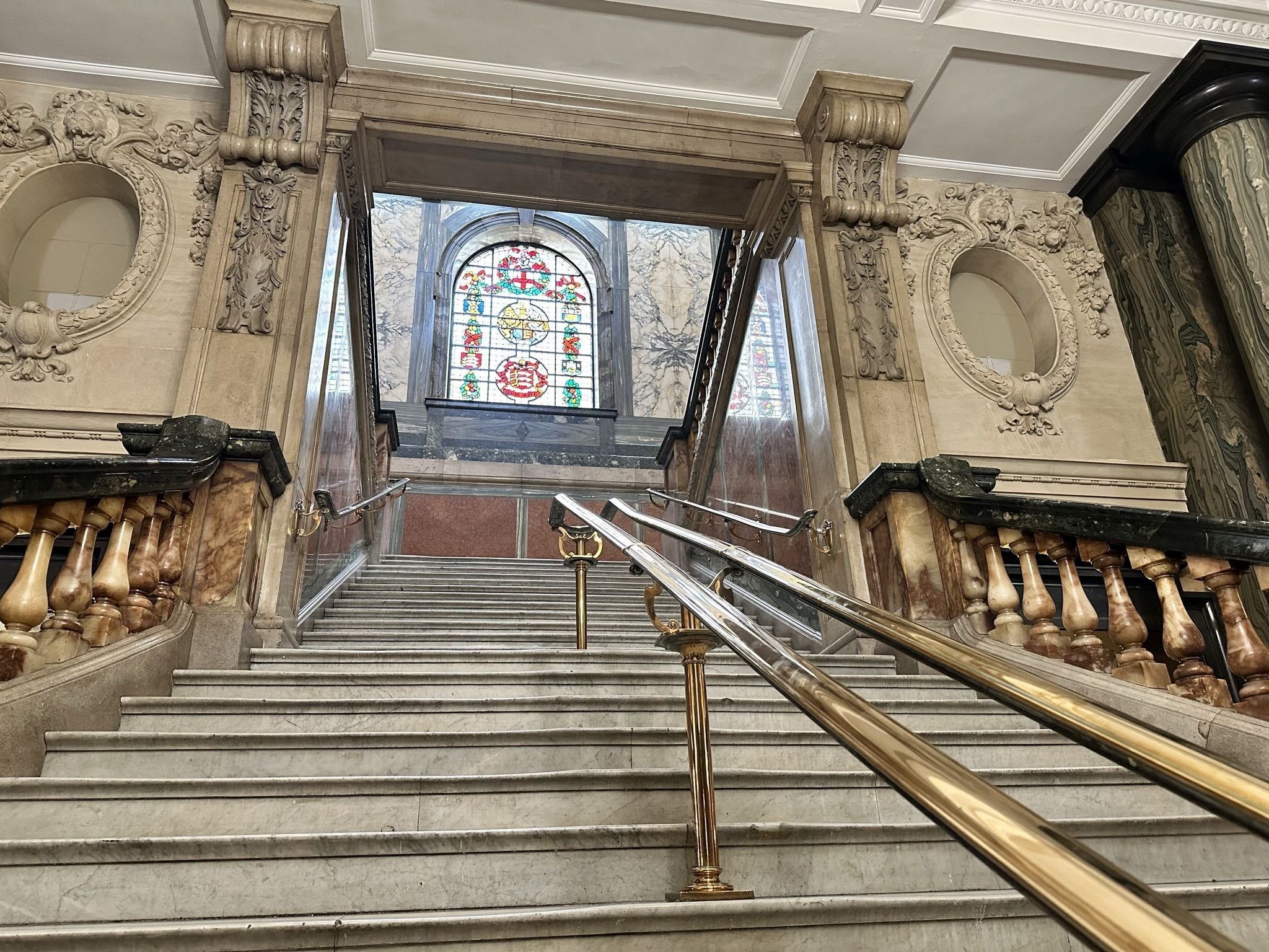 Interior of The Old Bailey, Central Criminal Court. Located in the City of London on the site of Newgate prison.
