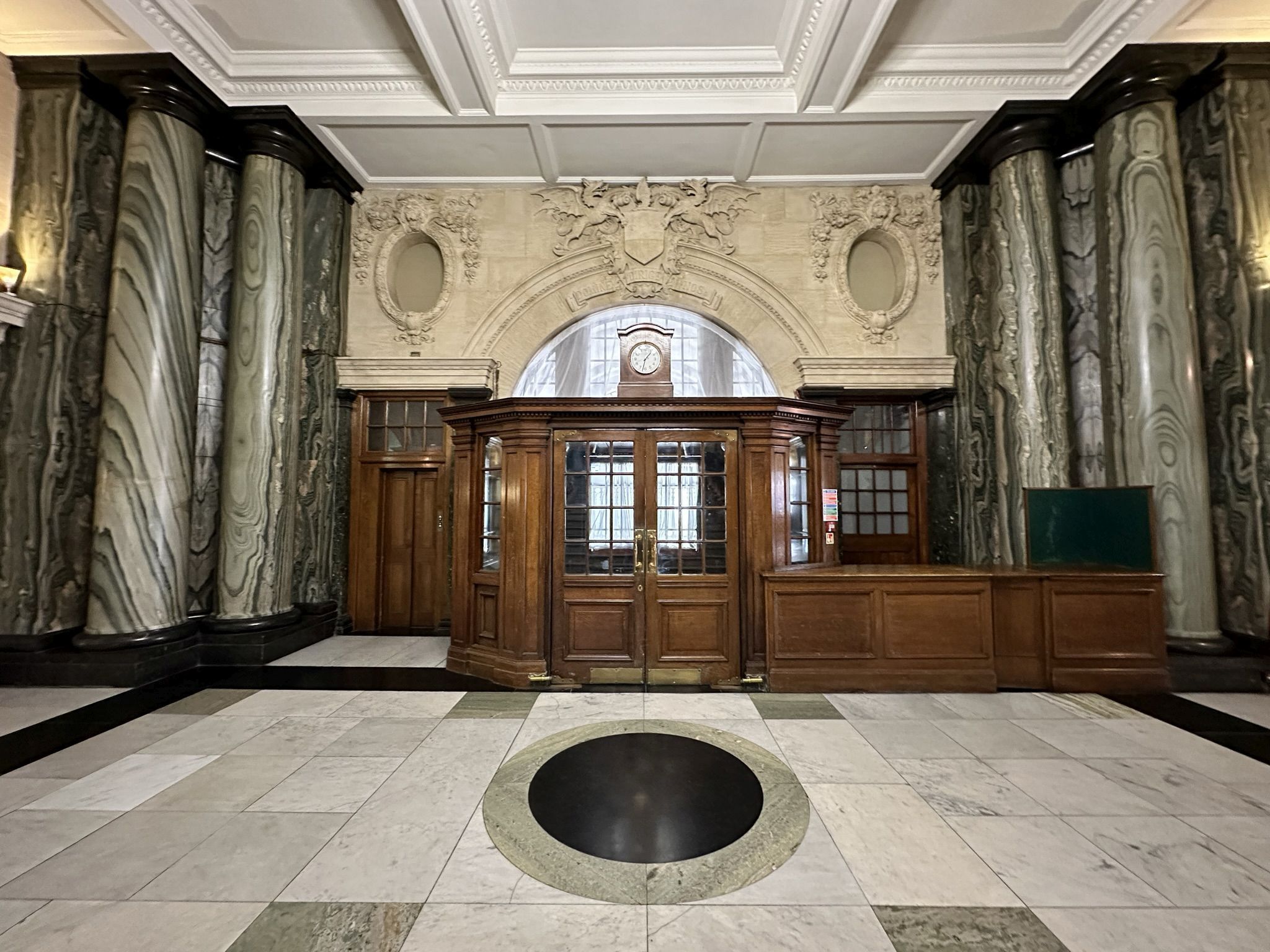 Interior of The Old Bailey, Central Criminal Court. Located in the City of London on the site of Newgate prison.