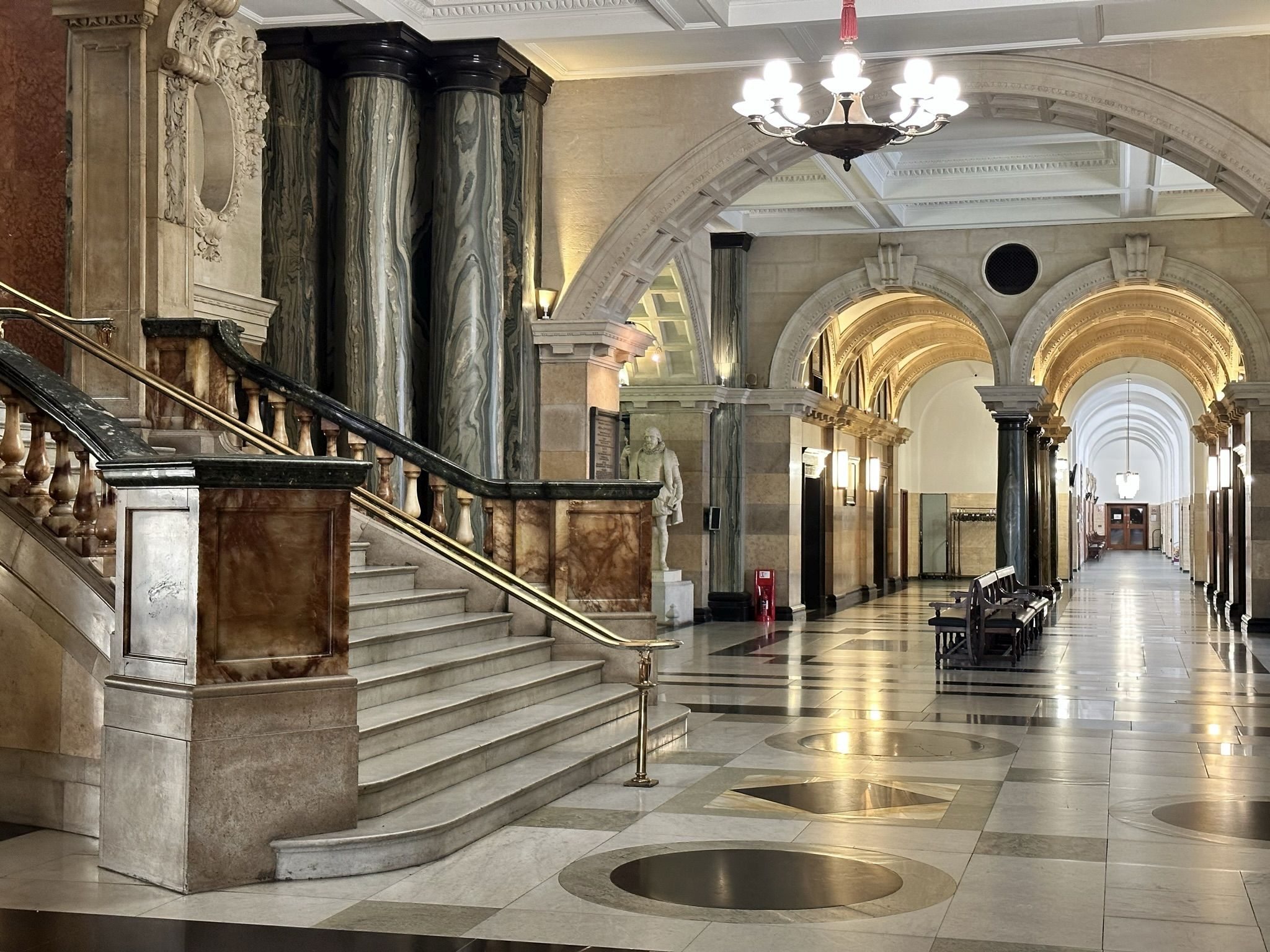 Interior of The Old Bailey, Central Criminal Court. Located in the City of London on the site of Newgate prison.