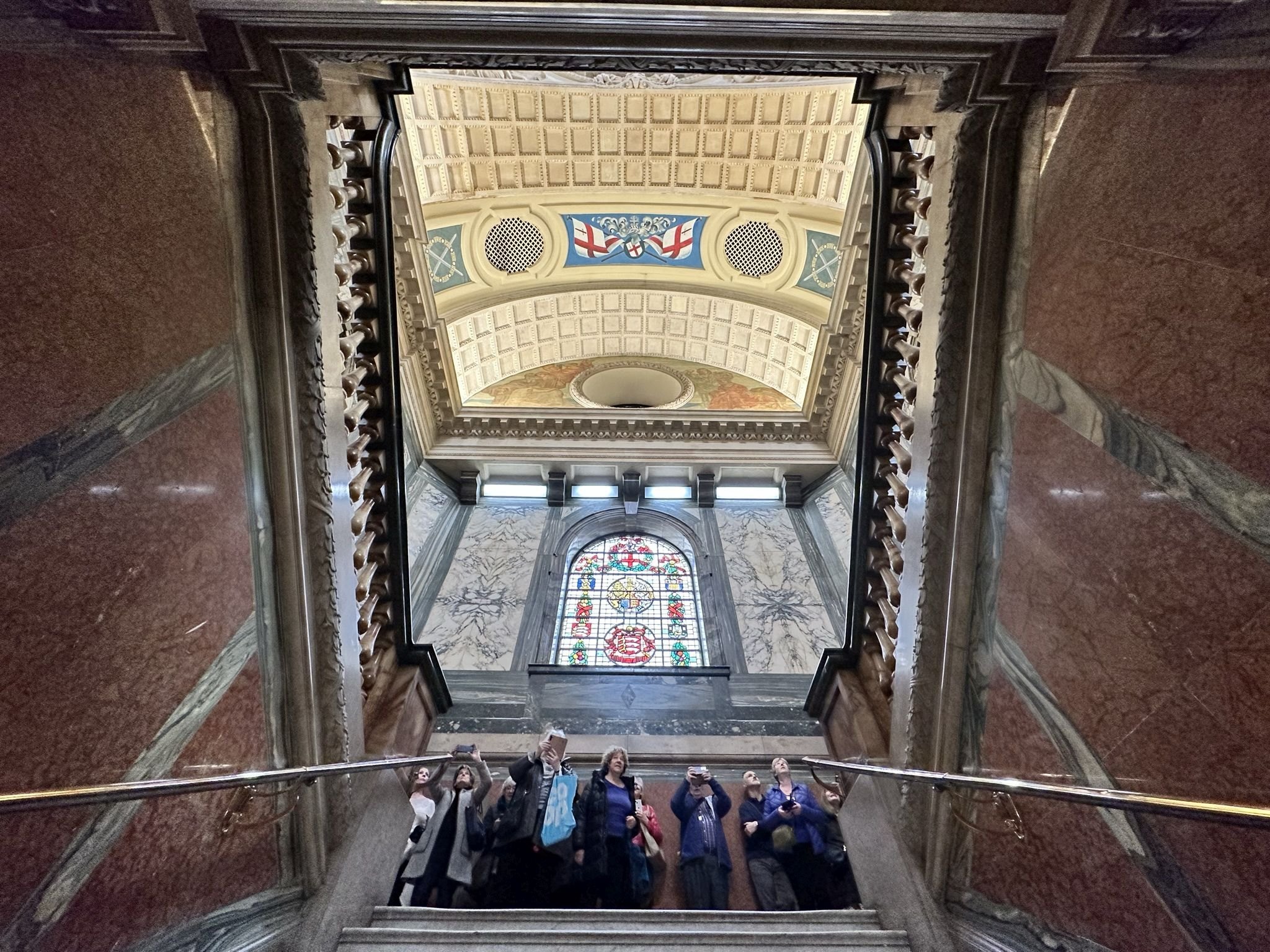 Interior of The Old Bailey, Central Criminal Court. Located in the City of London on the site of Newgate prison.