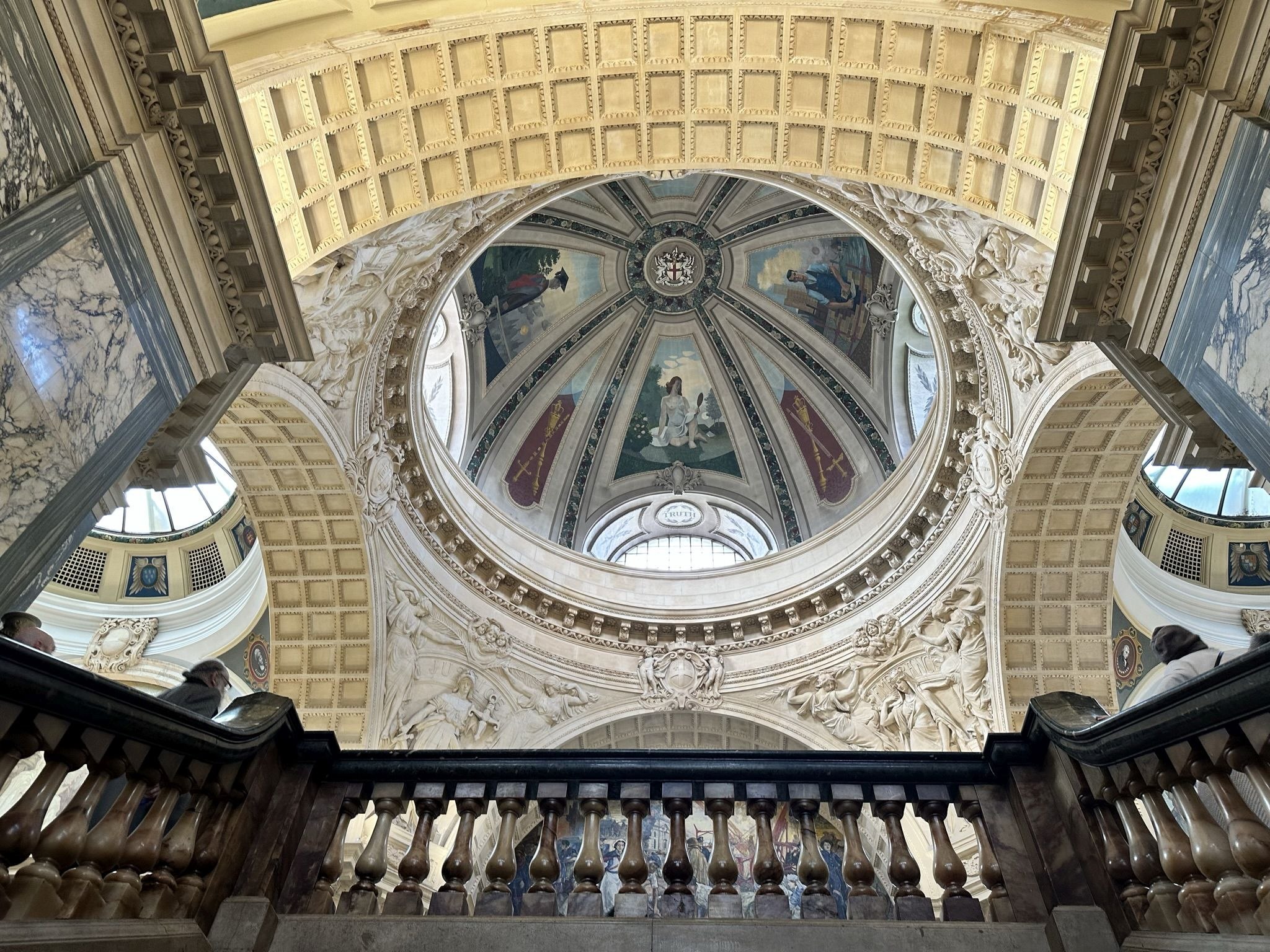 Interior of The Old Bailey, Central Criminal Court. Located in the City of London on the site of Newgate prison.