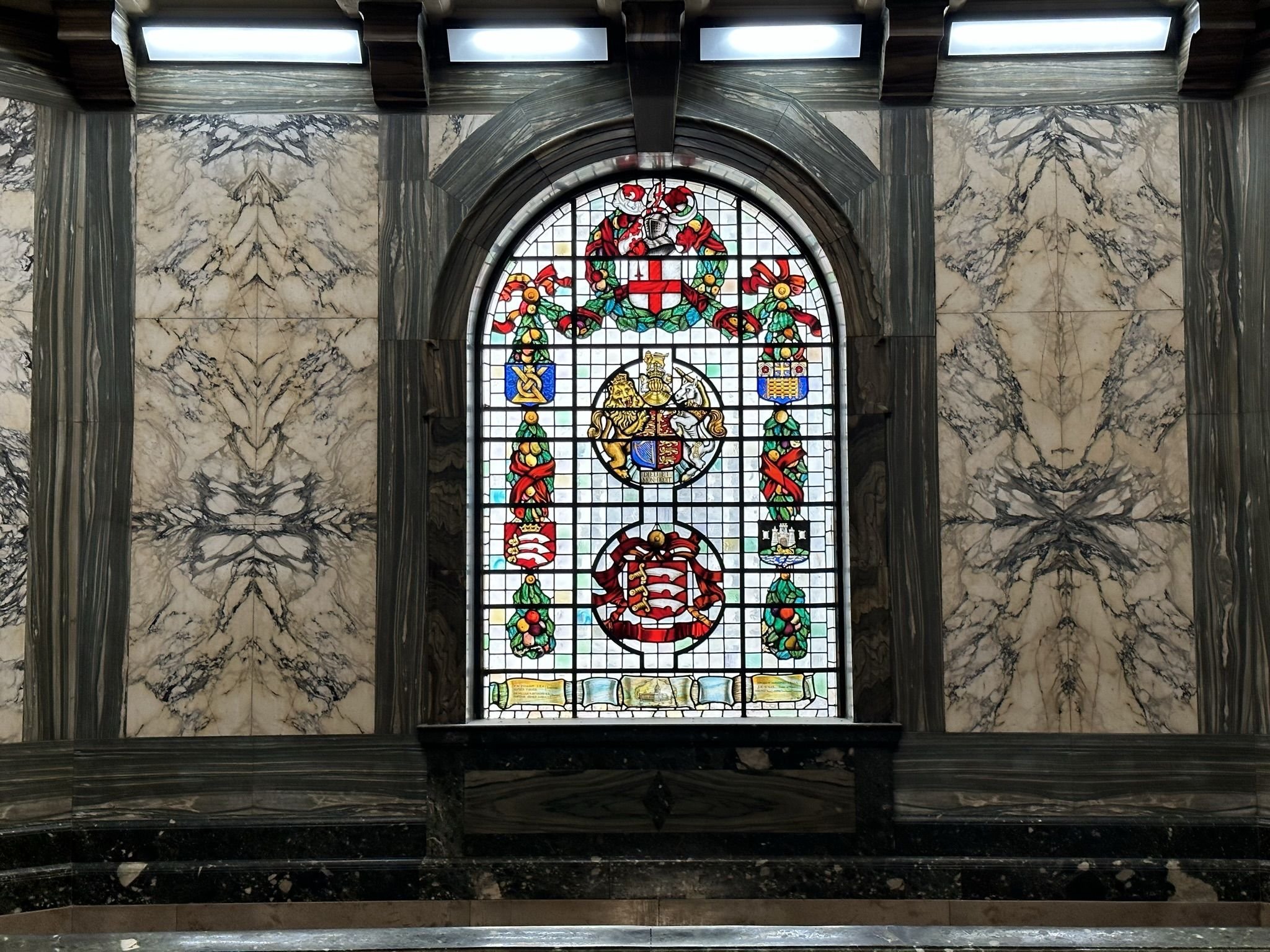 Interior of The Old Bailey, Central Criminal Court. Located in the City of London on the site of Newgate prison.