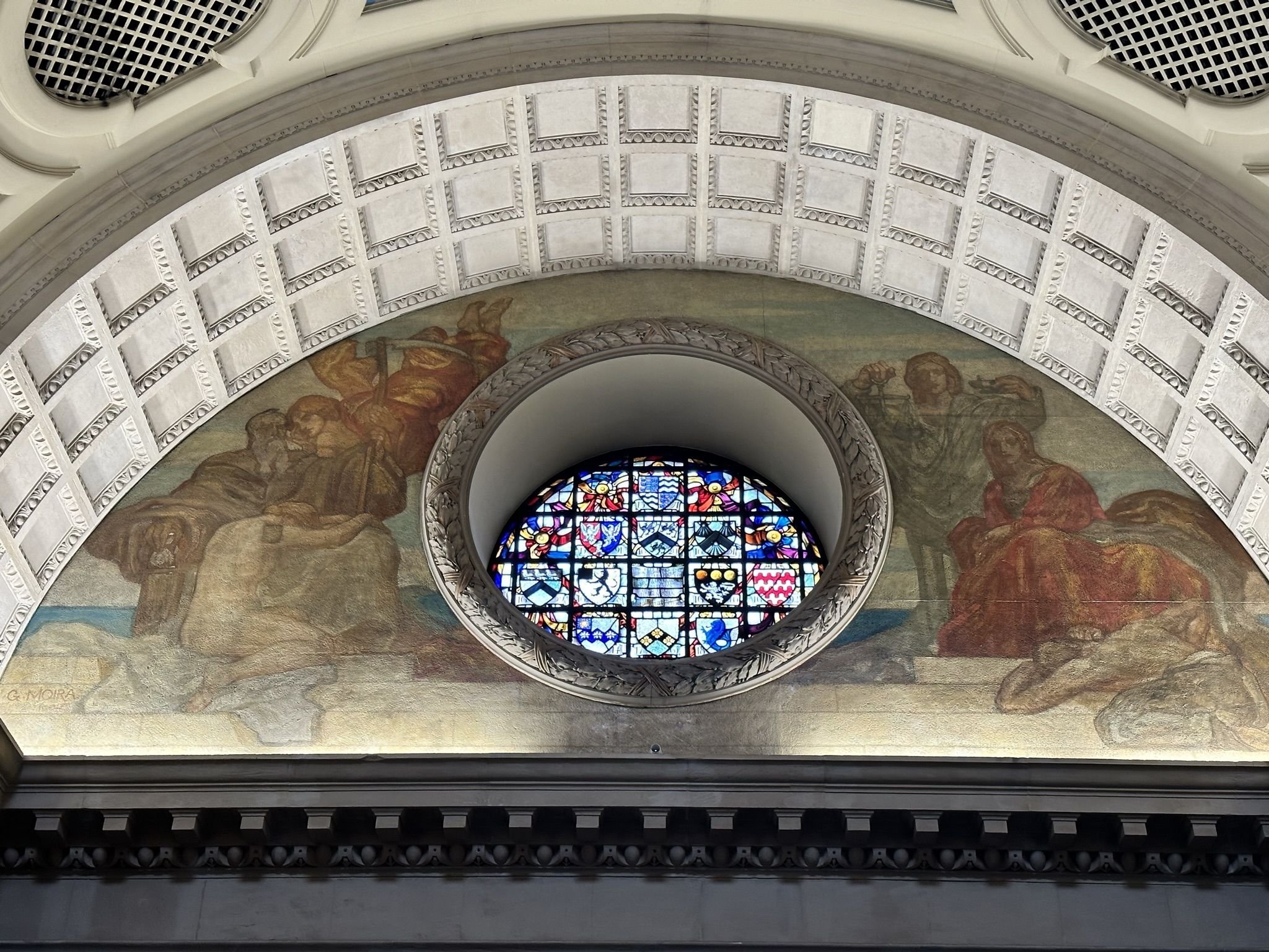 Interior of The Old Bailey, Central Criminal Court. Located in the City of London on the site of Newgate prison.
