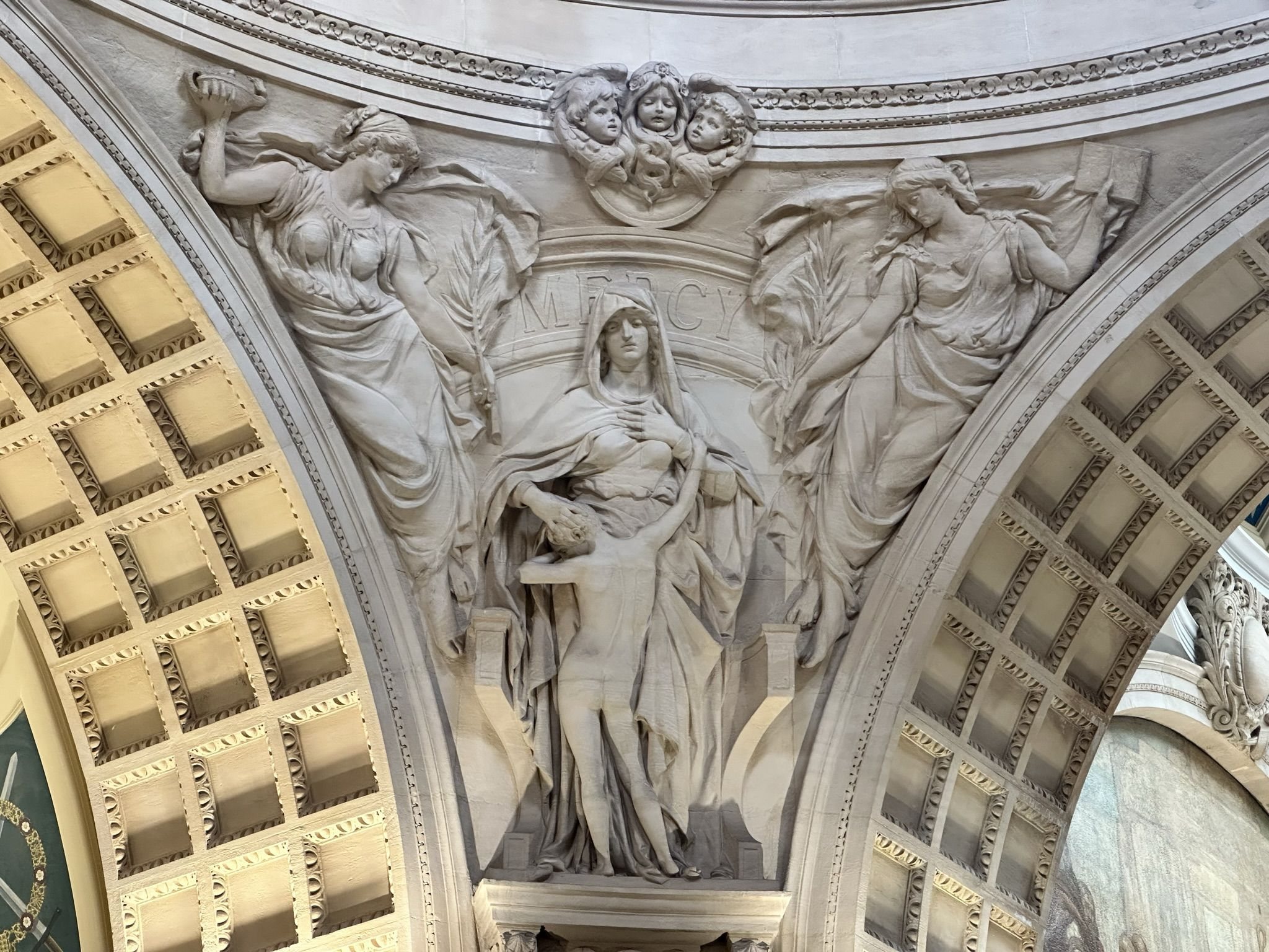 Interior of The Old Bailey, Central Criminal Court. Located in the City of London on the site of Newgate prison.