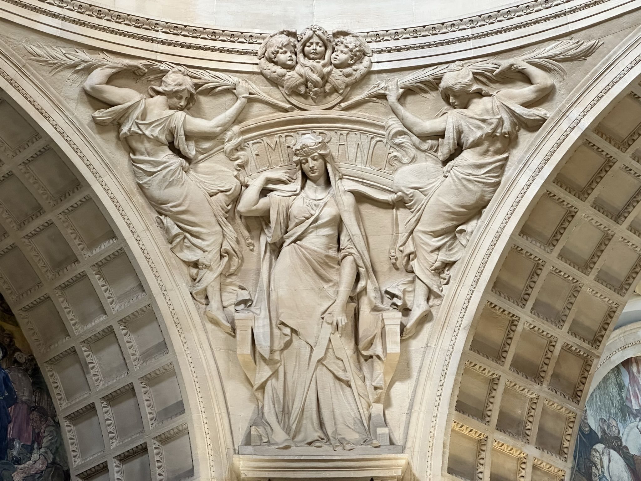 Interior of The Old Bailey, Central Criminal Court. Located in the City of London on the site of Newgate prison.