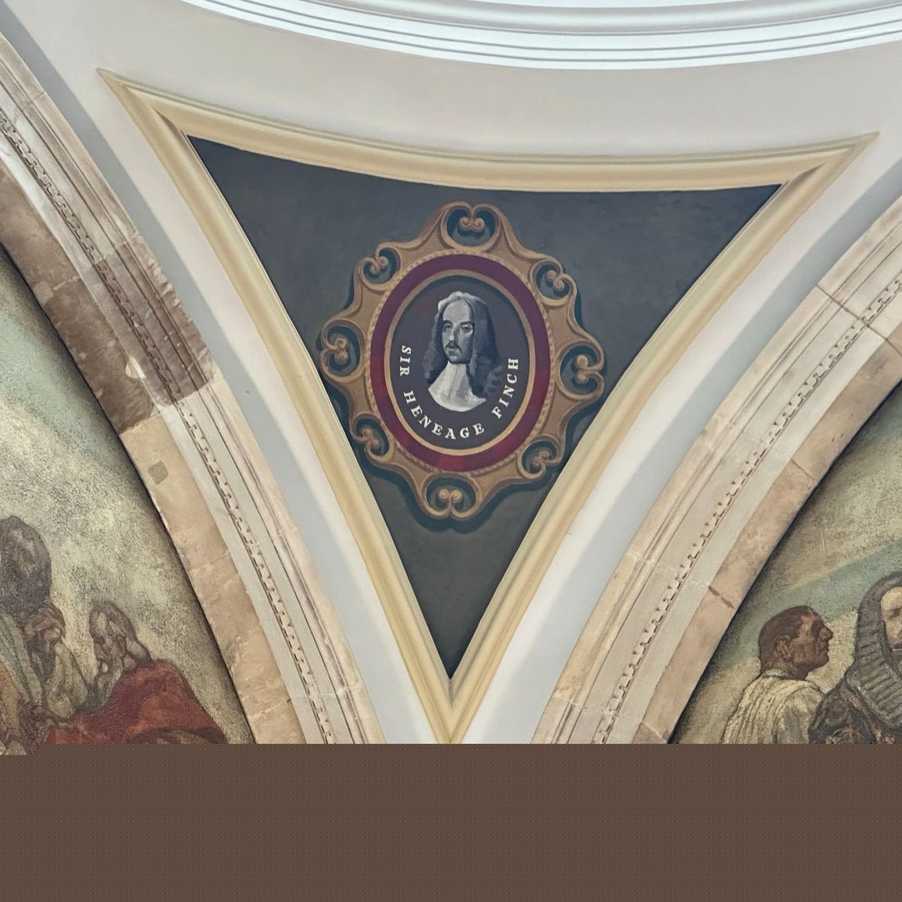 Interior of The Old Bailey, Central Criminal Court. Located in the City of London on the site of Newgate prison.