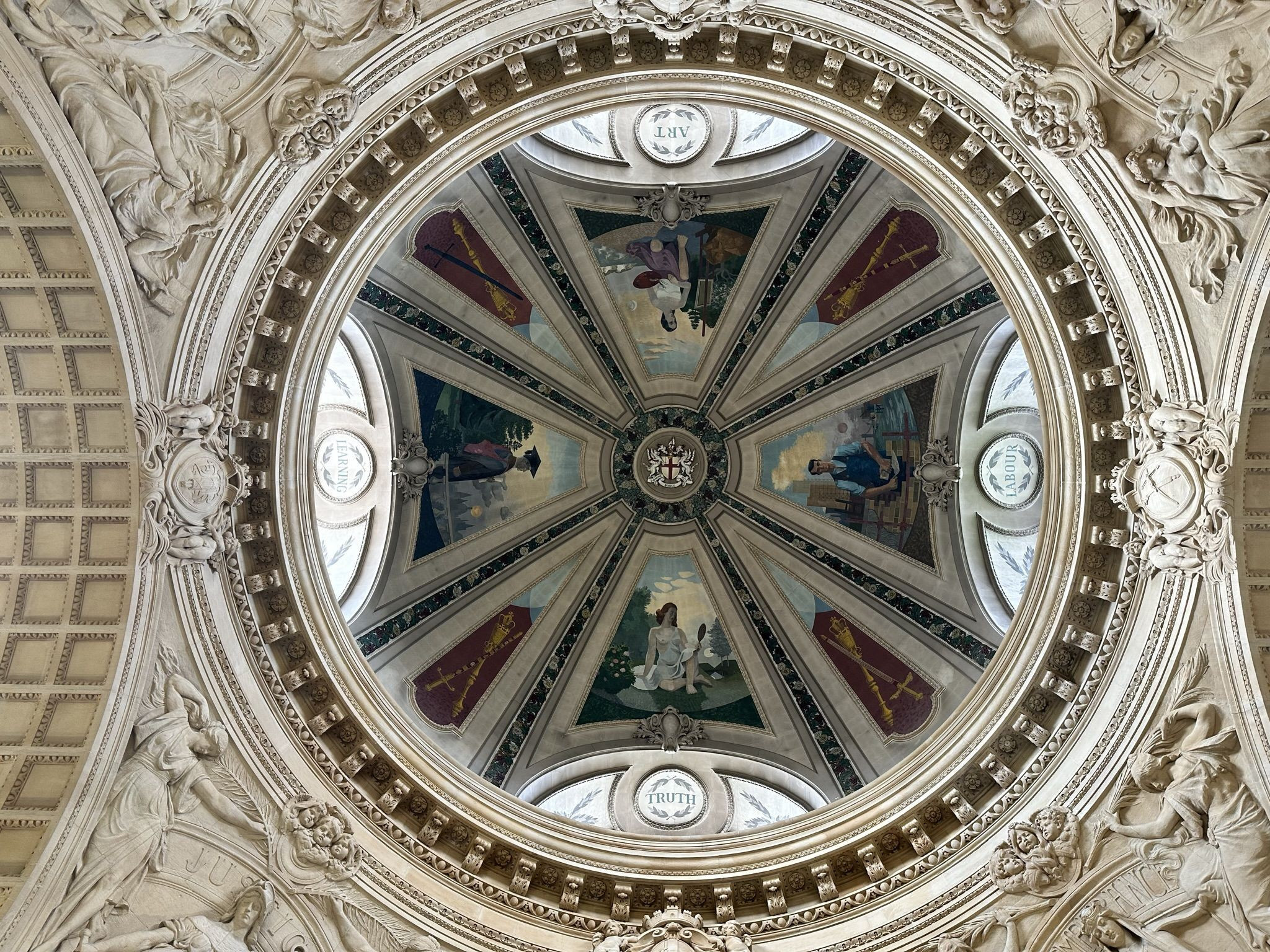 Interior of The Old Bailey, Central Criminal Court. Located in the City of London on the site of Newgate prison.