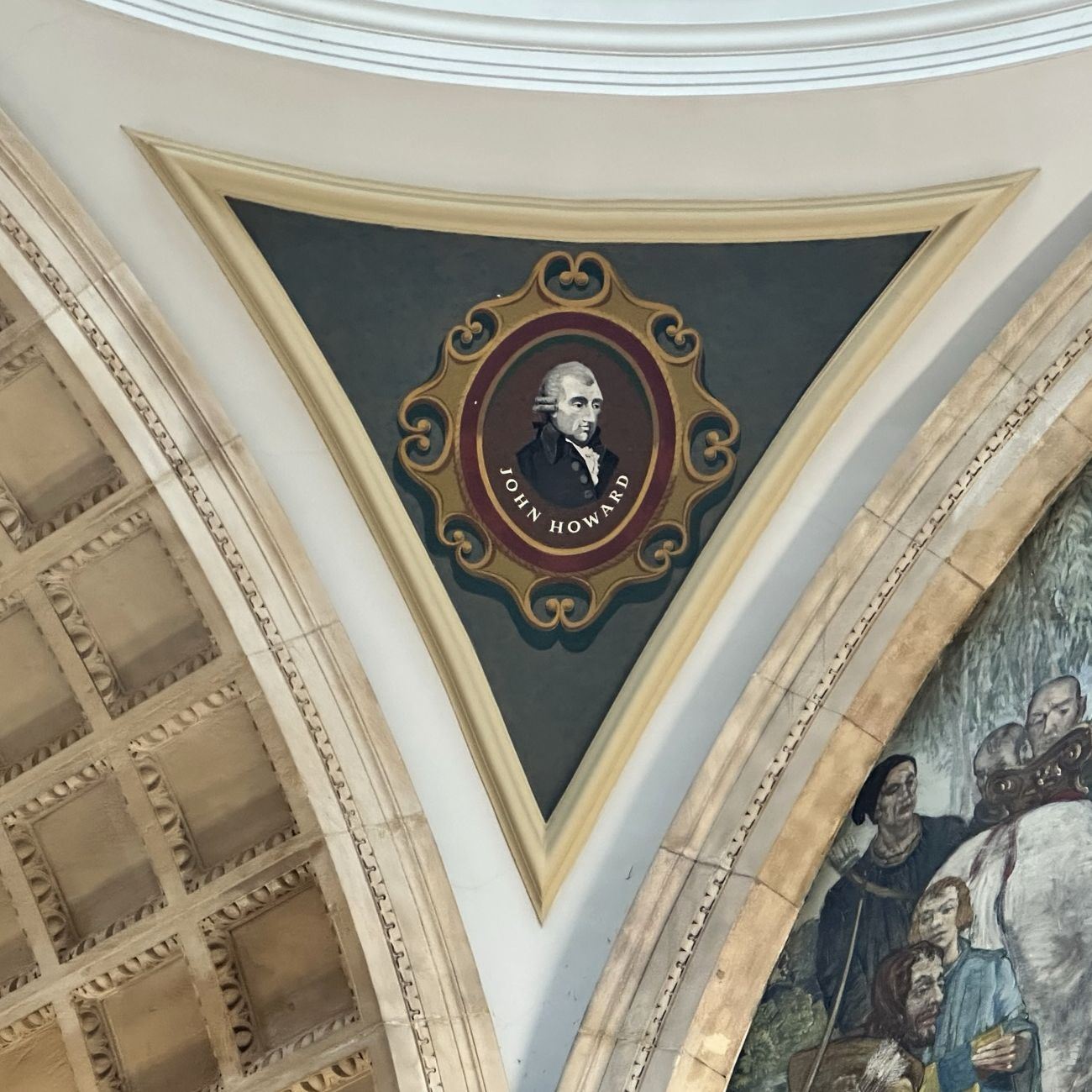 Interior of The Old Bailey, Central Criminal Court. Located in the City of London on the site of Newgate prison.