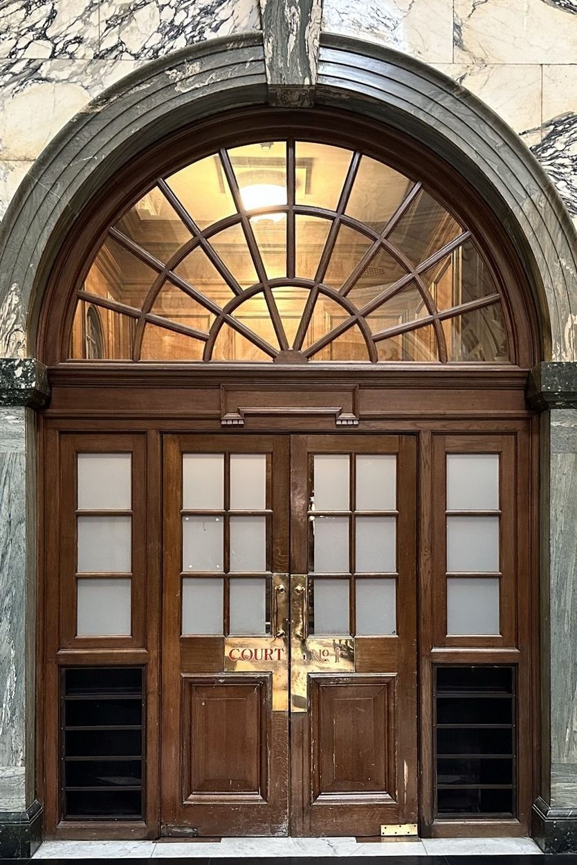 Interior of The Old Bailey, Central Criminal Court. Located in the City of London on the site of Newgate prison.