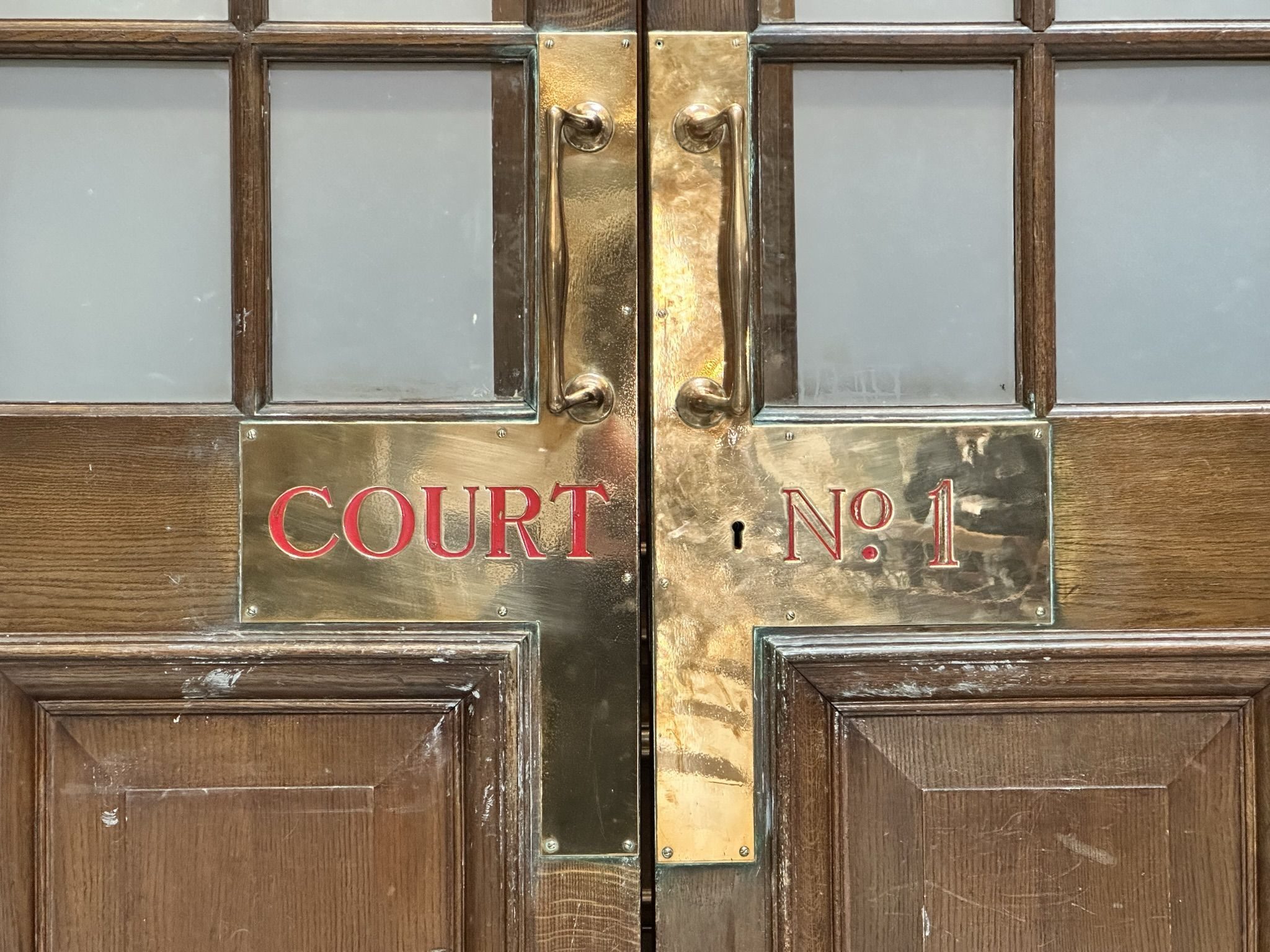Interior of The Old Bailey, Central Criminal Court. Located in the City of London on the site of Newgate prison.