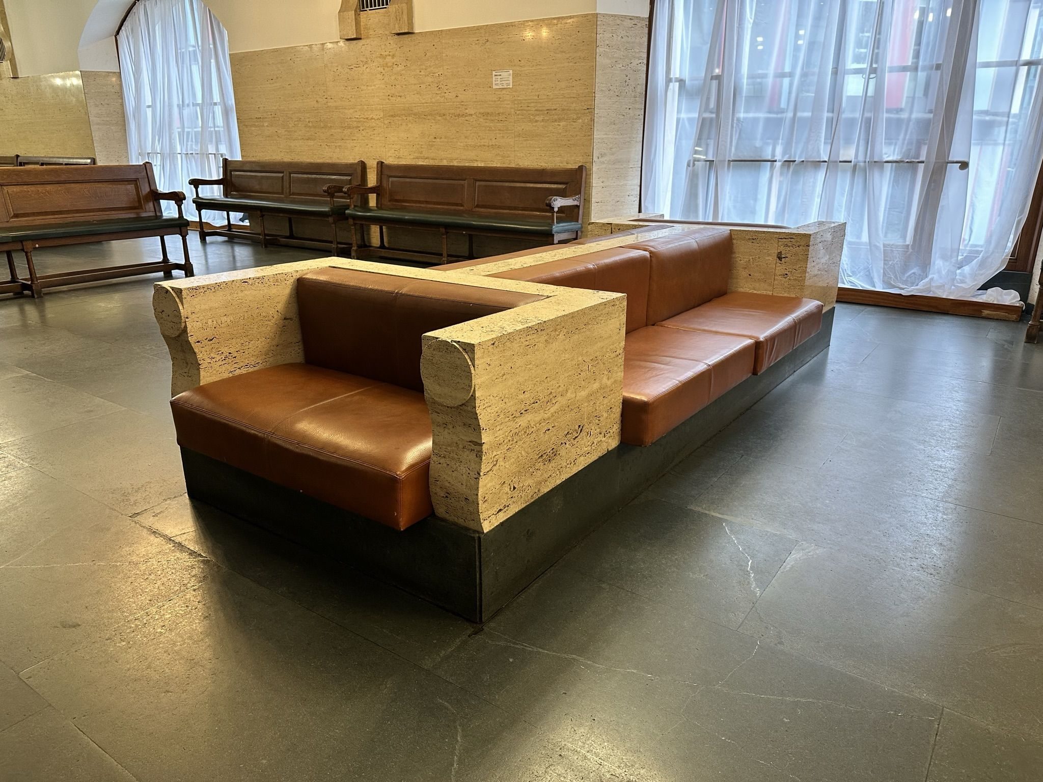 Interior of The Old Bailey, Central Criminal Court. Located in the City of London on the site of Newgate prison.