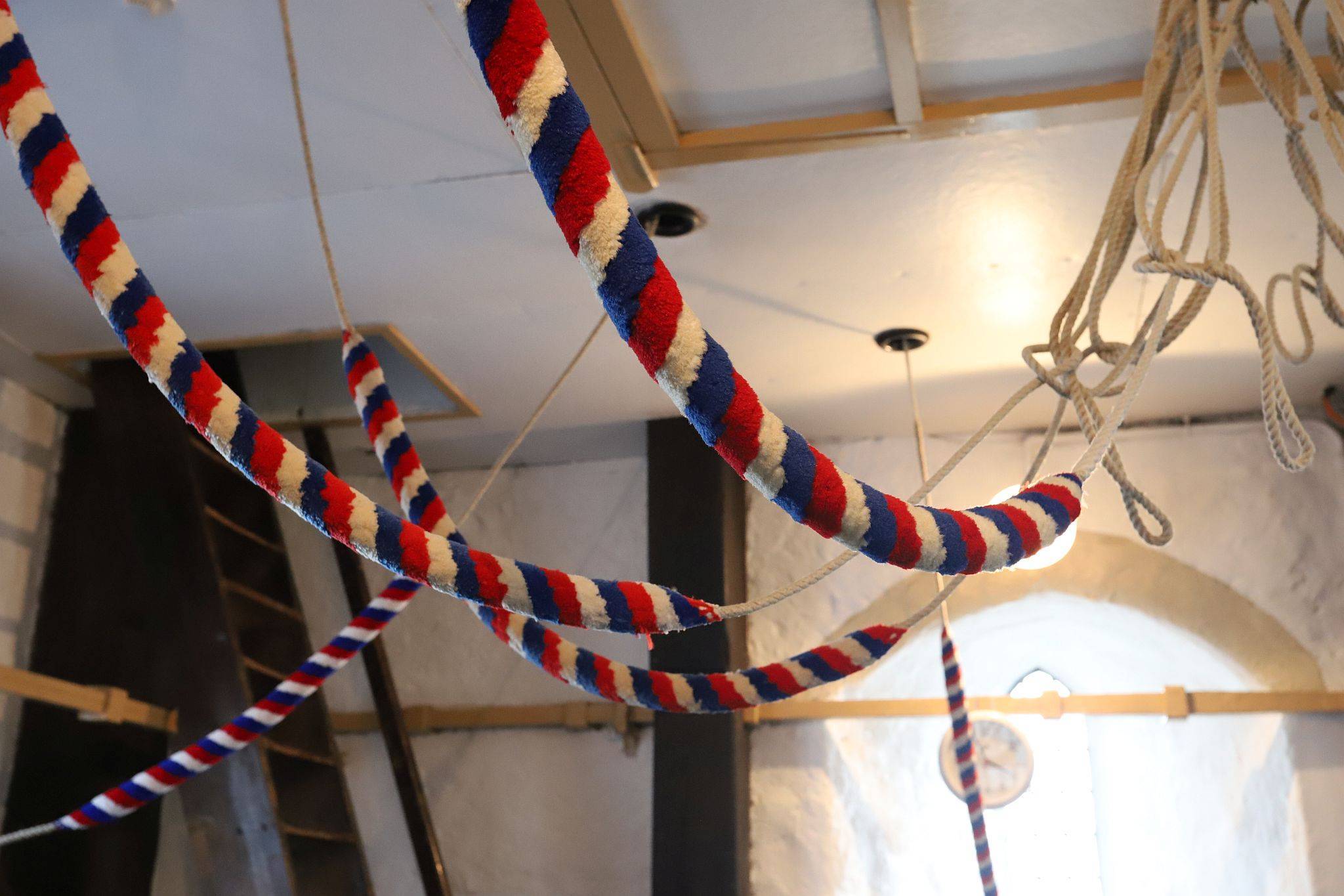 The bell ropes. St Mary’s Church, Harrow-on-the-Hill, London. 29-Apr-2023.