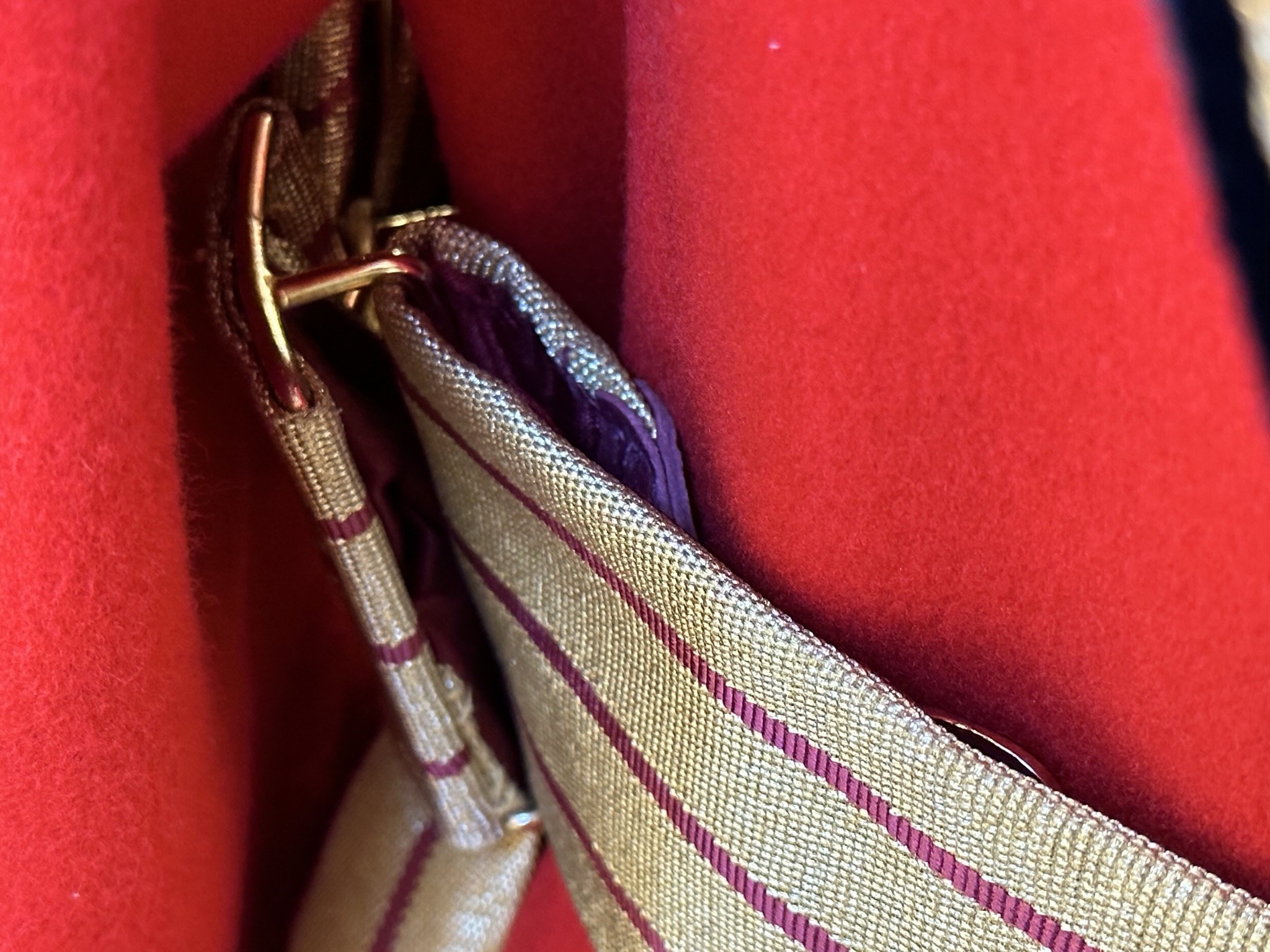 Belt detail. Gentlemen at Arms ceremonial uniform, the ceremonial bodyguard of King Charles III, which was founded by King Henry VIII in 1509. 13-May-2023.