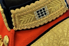 Collar embroidery. Gentlemen at Arms ceremonial uniform, the ceremonial bodyguard of King Charles III, which was founded by King Henry VIII in 1509. 13-May-2023.