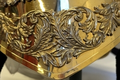 Metal helmet. Gentlemen at Arms ceremonial uniform, the ceremonial bodyguard of King Charles III, which was founded by King Henry VIII in 1509. 13-May-2023.