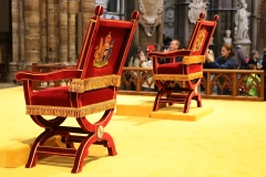 The Coronation Theatre at Westminster Abbey after the Coronation of King Charles III and Queen Camilla. 14-May-2023.