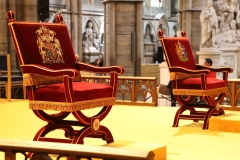 The Coronation Theatre at Westminster Abbey after the Coronation of King Charles III and Queen Camilla. 14-May-2023.