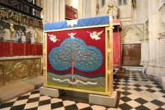 The Coronation Theatre at Westminster Abbey after the Coronation of King Charles III and Queen Camilla. 14-May-2023.