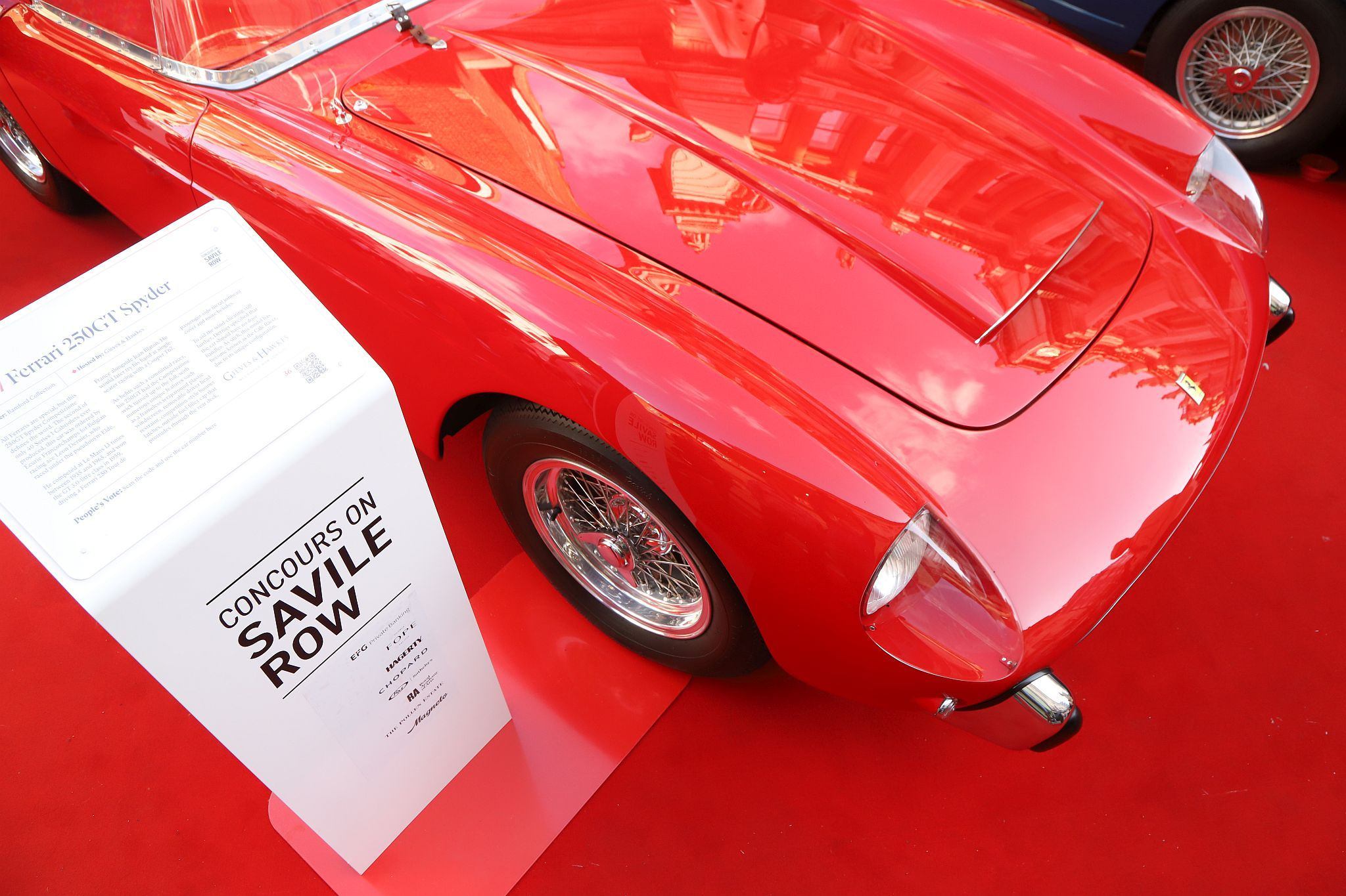 1957 Ferrari 250GT Spyder Competizione. 2023 Savile Row Concours Car Show