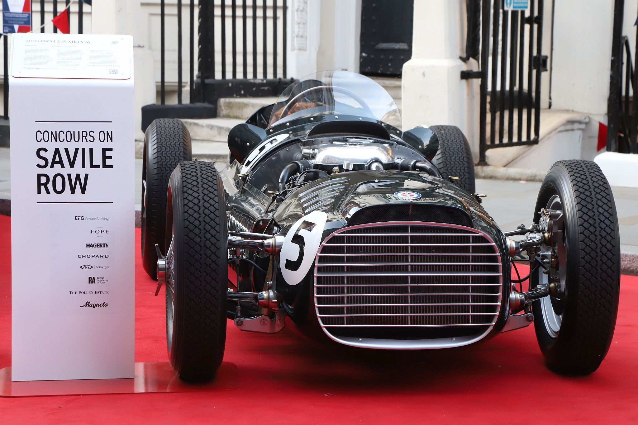 2023 BRM P15 Mk1 V16. 2023 Savile Row Concours Car Show