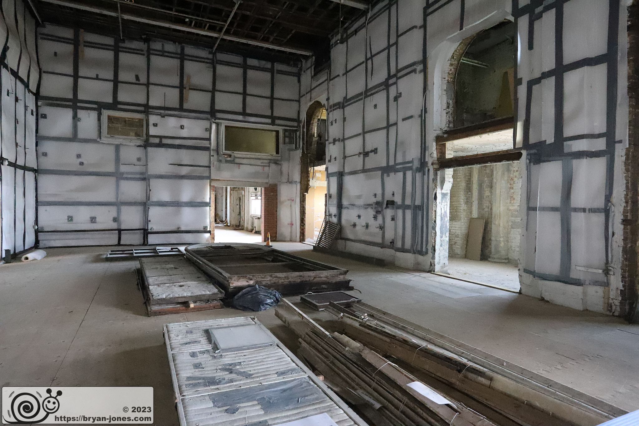 Former BBC television studios at Alexandra Palace in North London. Photo 27-May-2023.