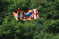 2023 Battle of Barnet Re-enactment, Wars of the Roses. Medieval re-enactors. Swords, armour, knights.