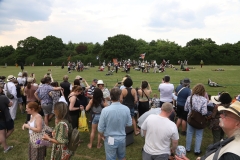 2023 Battle of Barnet Re-enactment, Wars of the Roses. Medieval re-enactors. Swords, armour, knights.