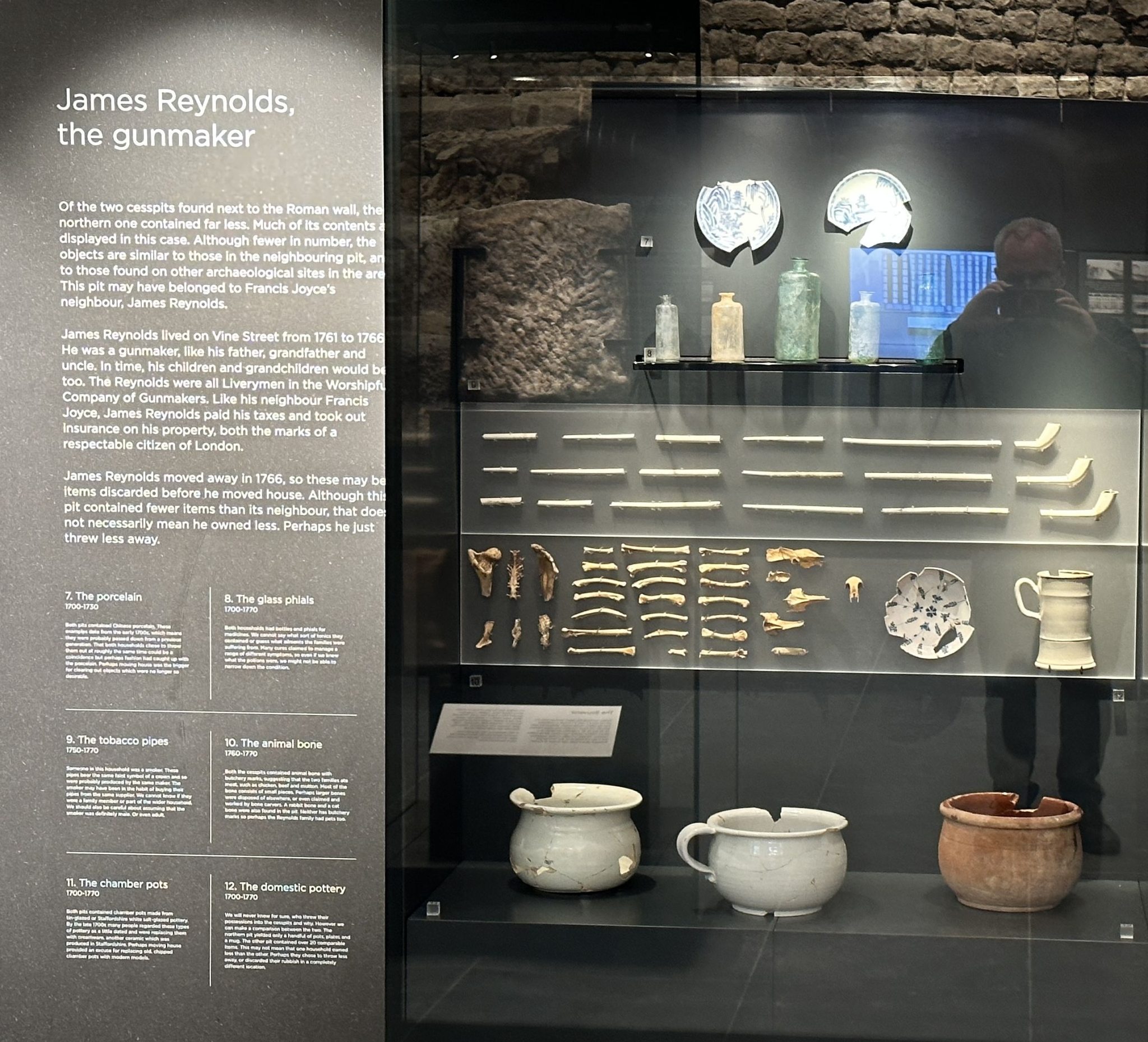 The City Wall at Emperor House, 35 Vine Street, London, EC3N 2PX. Roman wall and bastion on display in a dedicated basement museum which is free to visit. City of London Roman remains and archaeological finds. Picture taken 09-July-2023.