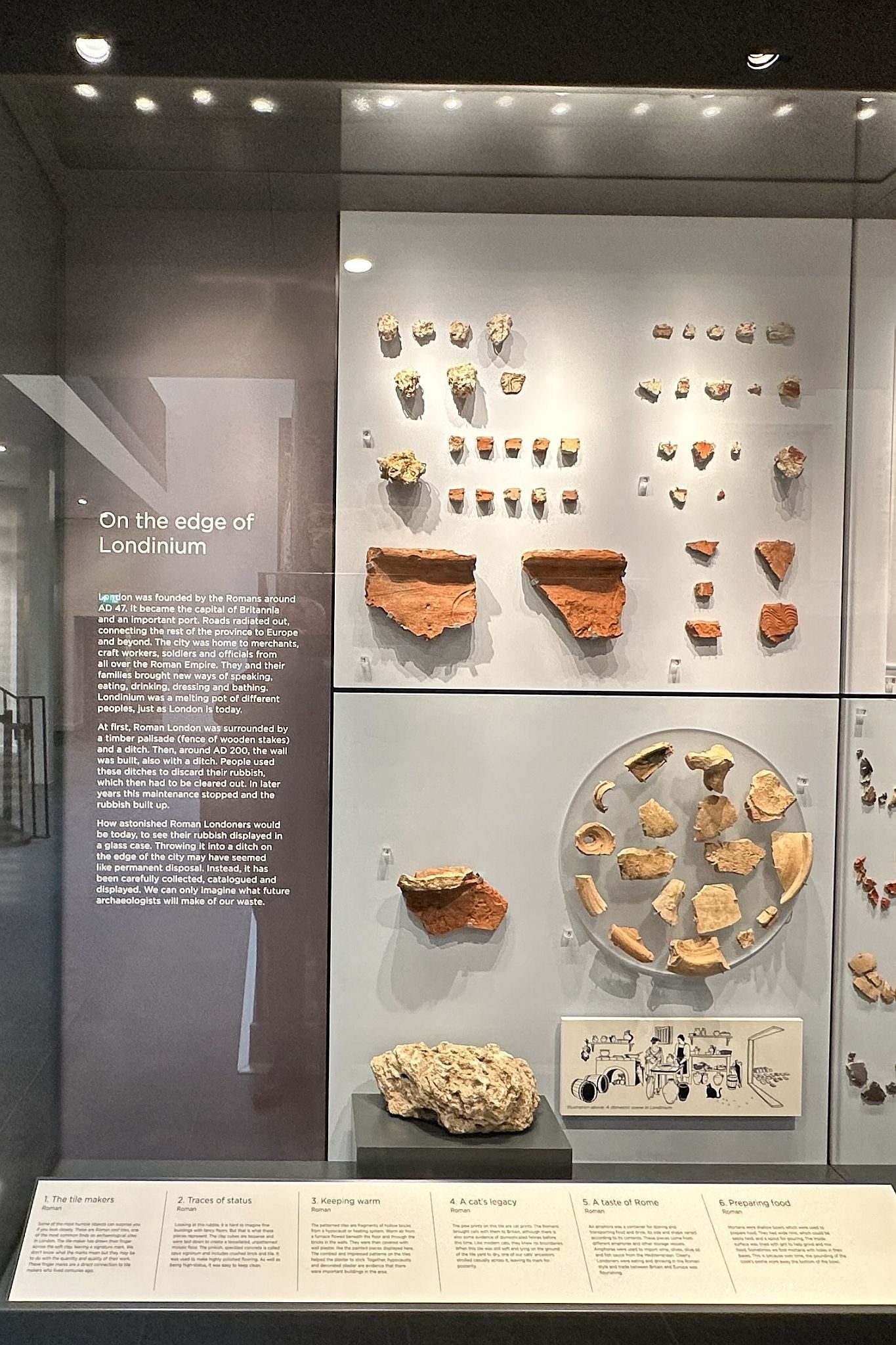 The City Wall at Emperor House, 35 Vine Street, London, EC3N 2PX. Roman wall and bastion on display in a dedicated basement museum which is free to visit. City of London Roman remains and archaeological finds. Picture taken 09-July-2023.