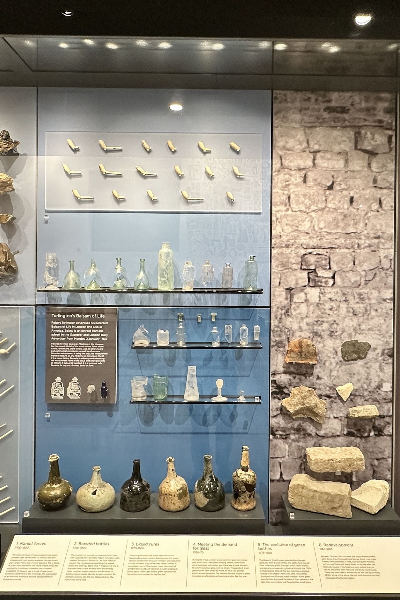 The City Wall at Emperor House, 35 Vine Street, London, EC3N 2PX. Roman wall and bastion on display in a dedicated basement museum which is free to visit. City of London Roman remains and archaeological finds. Picture taken 09-July-2023.