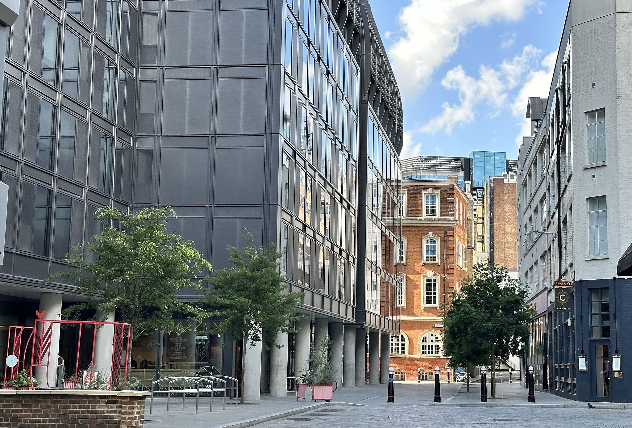 The City Wall at Emperor House, 35 Vine Street, London, EC3N 2PX. Roman wall and bastion on display in a dedicated basement museum which is free to visit. City of London Roman remains and archaeological finds. Picture taken 09-July-2023.
