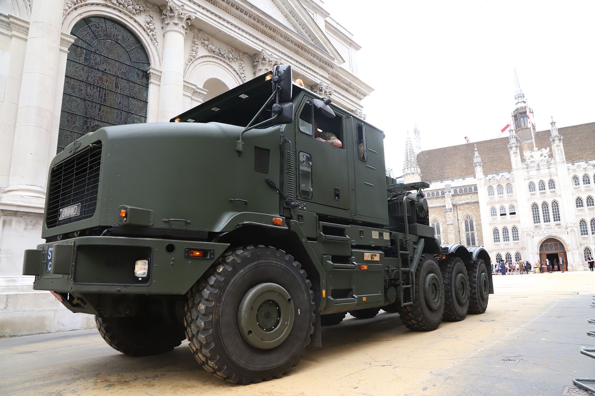 City of London 2023 Cart Marking in Guildhall Yard on 22-Jul-2023. Hosted by the Worshipful Company of Carmen with the Lord Mayor of the City of London in attendance. Wooden plates on the vehicles are branded with hot irons to allow them to ply for trade in the Square Mile. Another of the City Livery Company's annual ceremonies.