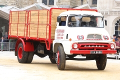 Ford Thames Trader 1964 FVX869B. City of London 2023 Cart Marking in Guildhall Yard on 22-Jul-2023. Hosted by the Worshipful Company of Carmen with the Lord Mayor of the City of London in attendance. Wooden plates on the vehicles are branded with hot irons to allow them to ply for trade in the Square Mile. Another of the City Livery Company's annual ceremonies.