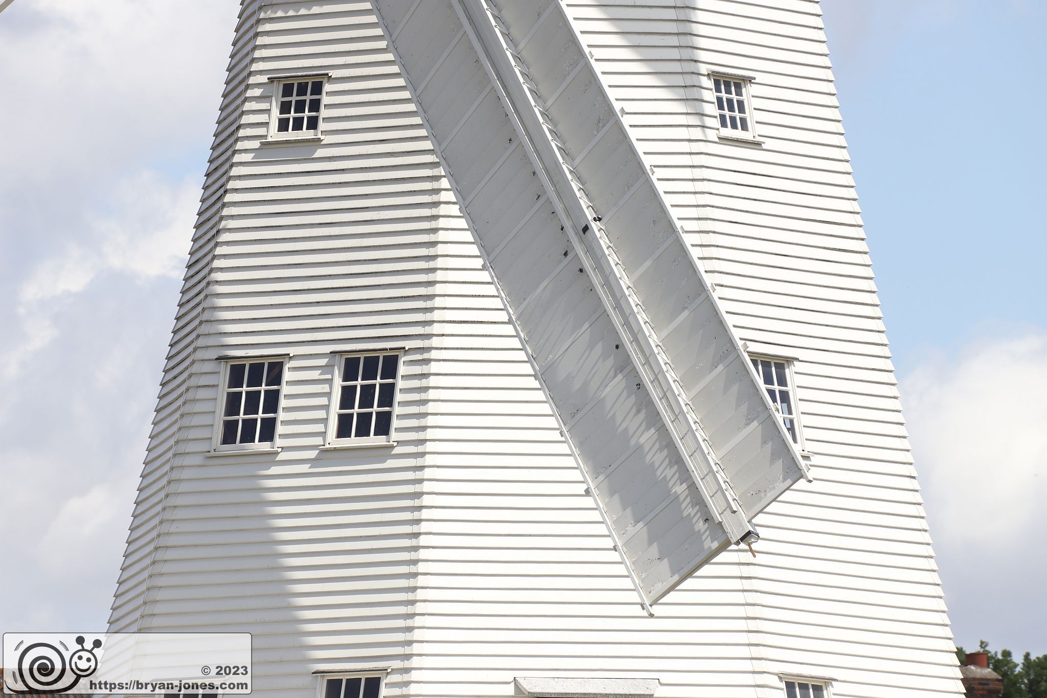Upminster Windmill to the East of London. Photo 29-Jul-2023.