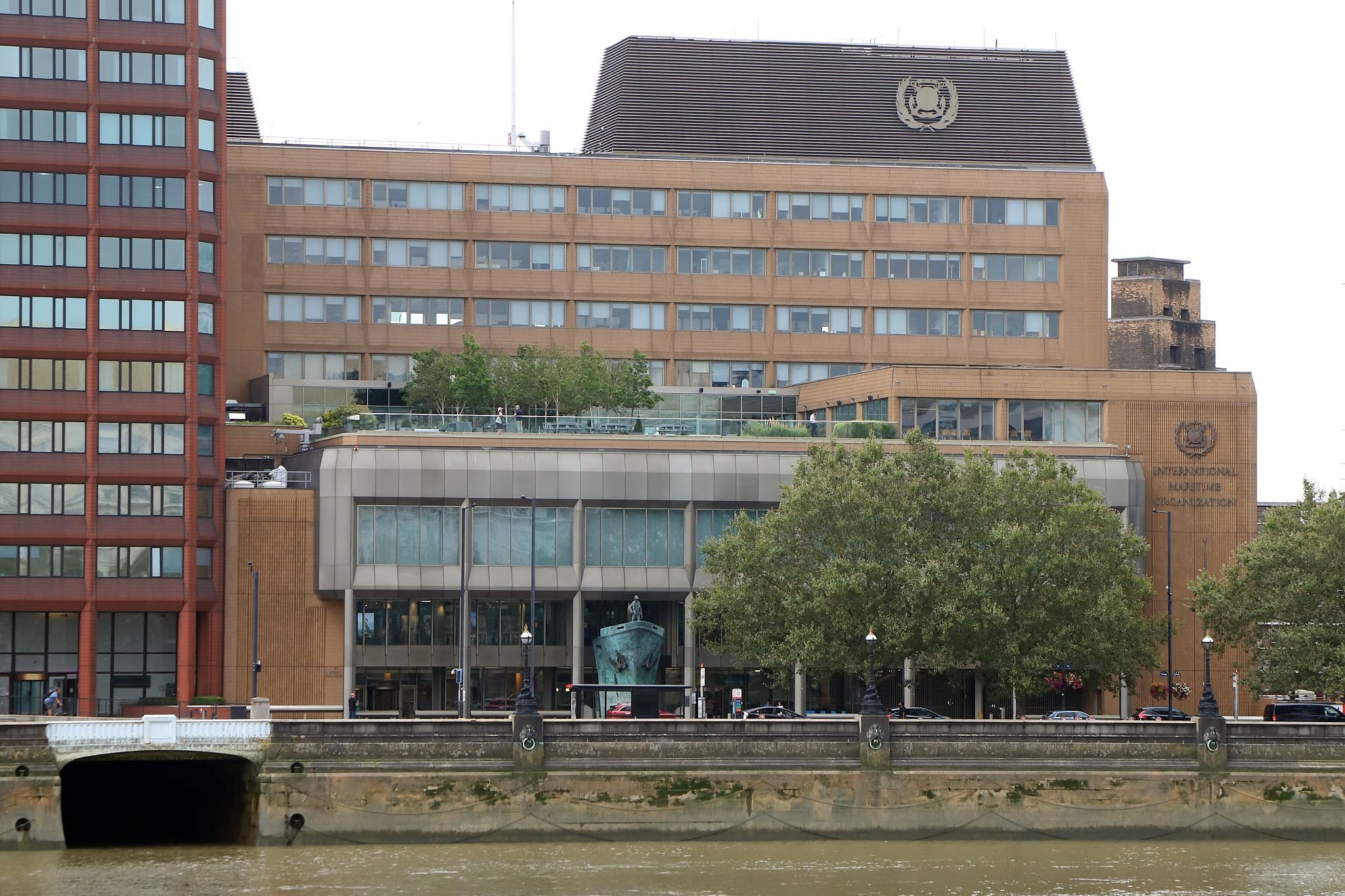 The International Maritime Organization - IMO - in Lambeth, London. Photo taken 10-Sep-2023 during London Open House Weekend.