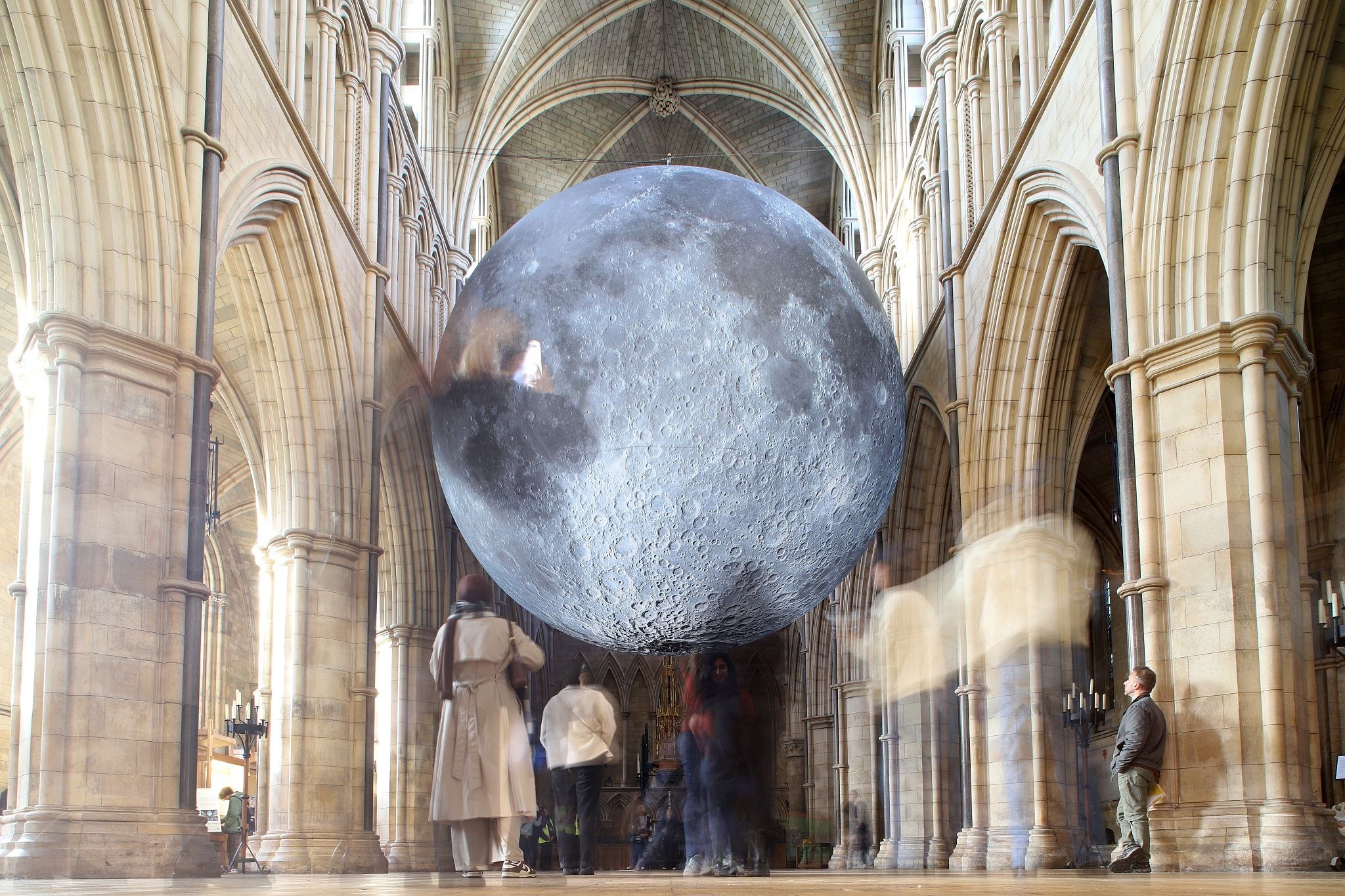"Museum of the Moon" by Luke Jerram at Southwark Cathedral. Photograph taken 24-Oct-2023 and copyright Bryan Jones, https://bryan-jones.com