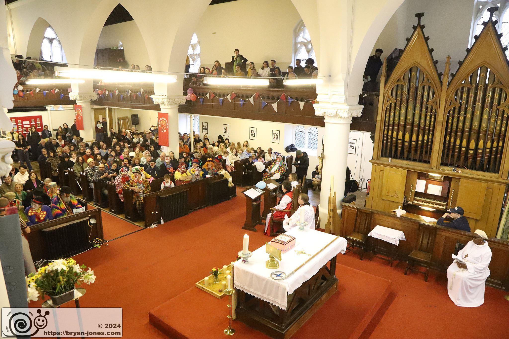 The 78th Clowns International Annual Grimaldi Service 2024 at All Saints, Haggerston, London. 04-Feb-2024