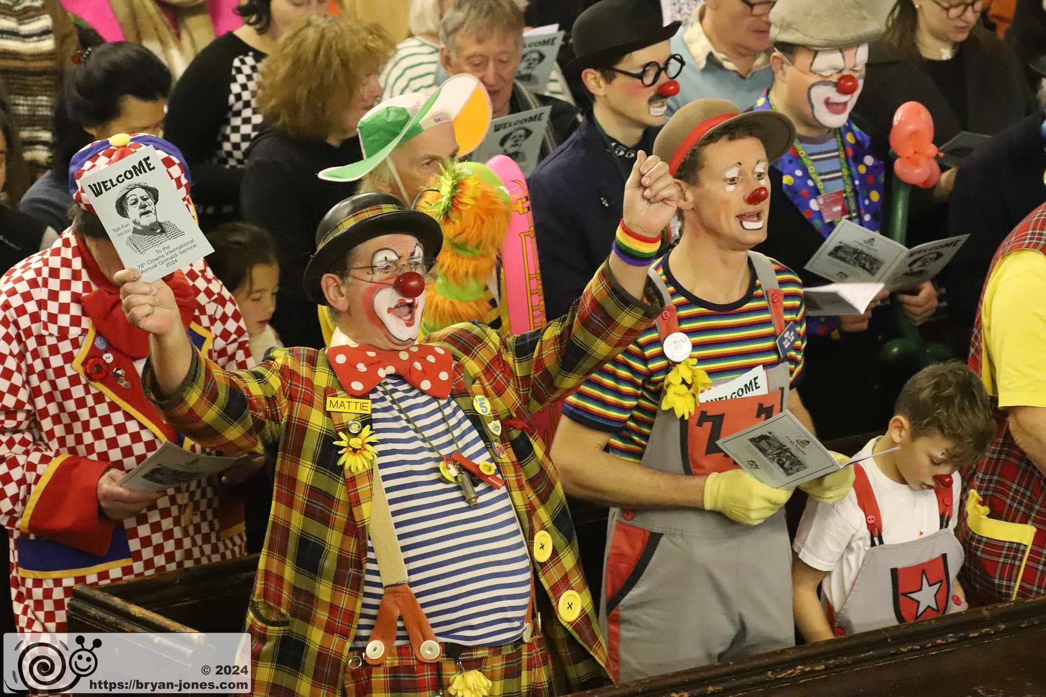 The 78th Clowns International Annual Grimaldi Service 2024 at All Saints, Haggerston, London. 04-Feb-2024
