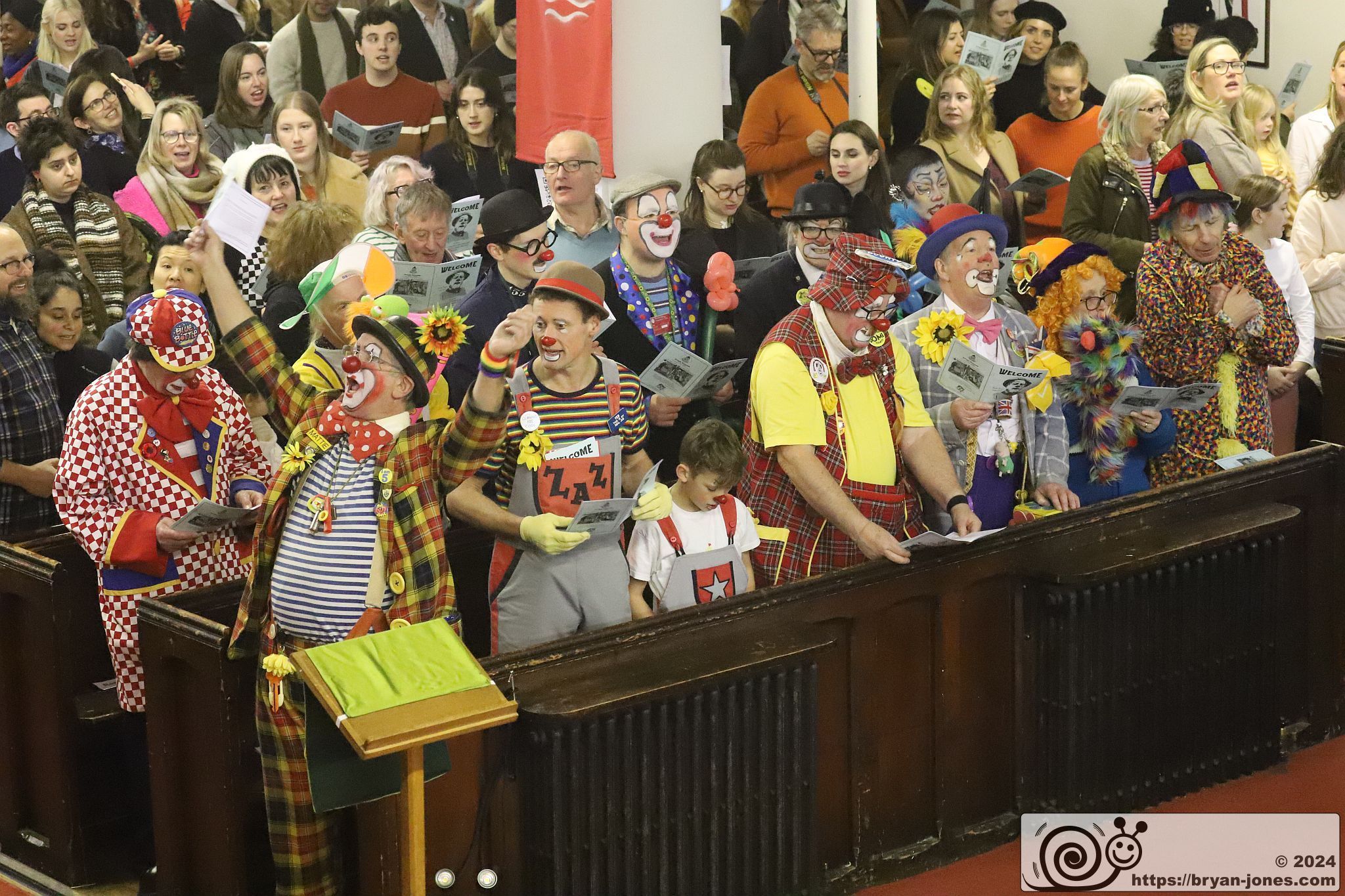 The 78th Clowns International Annual Grimaldi Service 2024 at All Saints, Haggerston, London. 04-Feb-2024