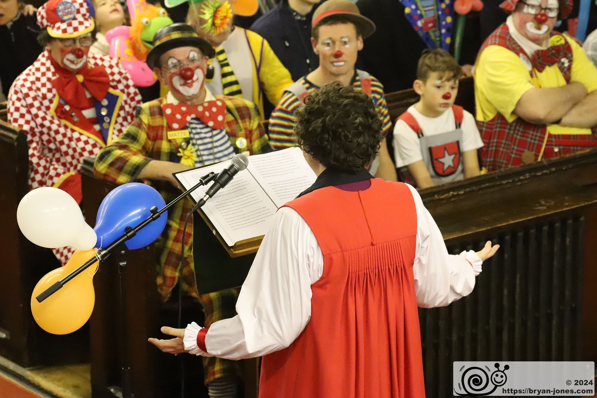 The 78th Clowns International Annual Grimaldi Service 2024 at All Saints, Haggerston, London. 04-Feb-2024